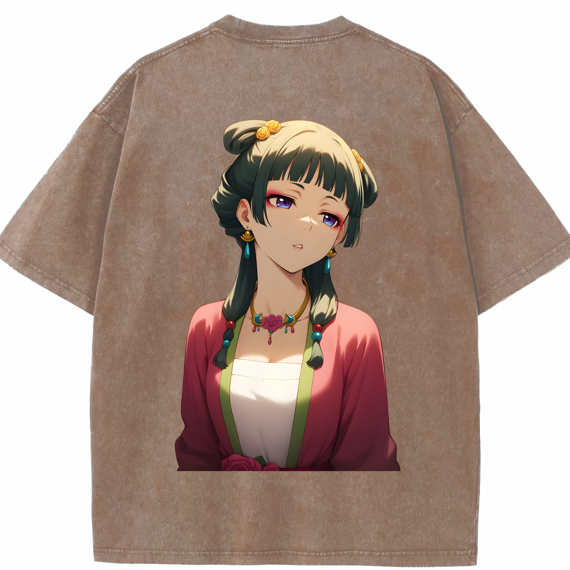 （画像用） 薬屋のひとりごと The Apothecary Diaries 綿100% ヴィンテージ風 半袖Tシャツ（背面プリント）