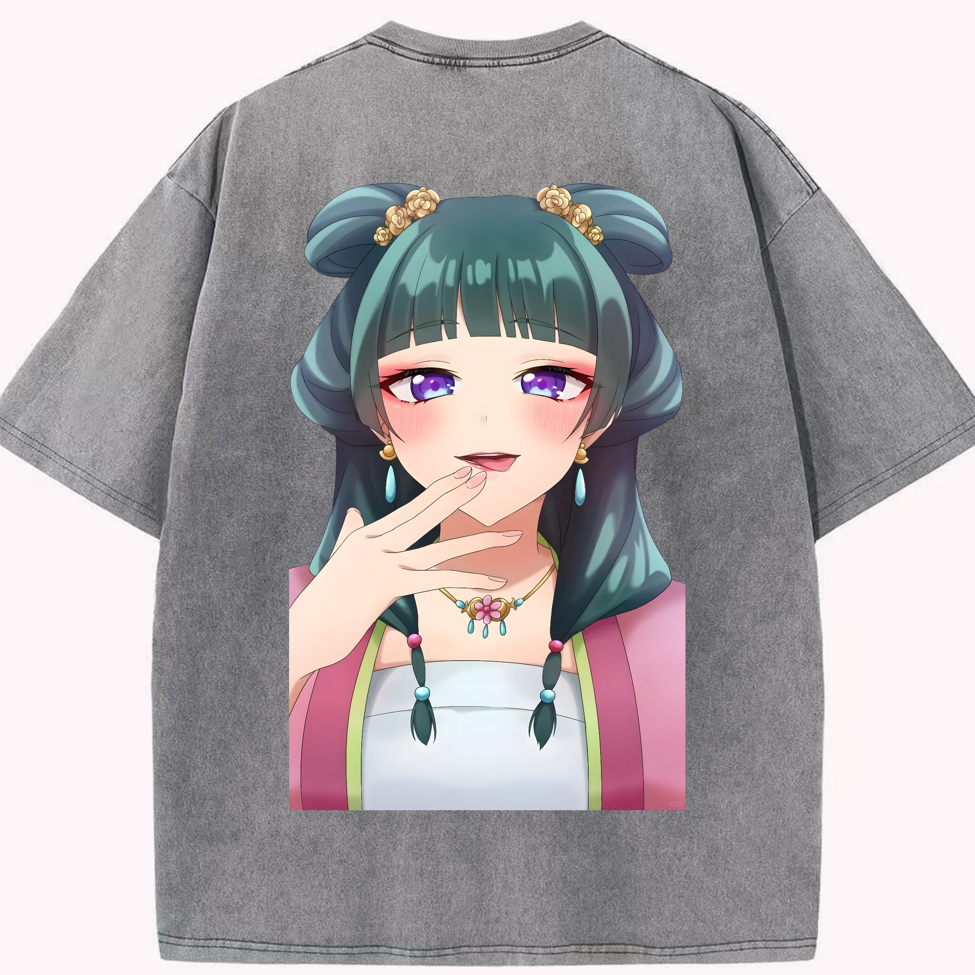 （画像用） 薬屋のひとりごと The Apothecary Diaries 綿100% ヴィンテージ風 半袖Tシャツ（背面プリント）