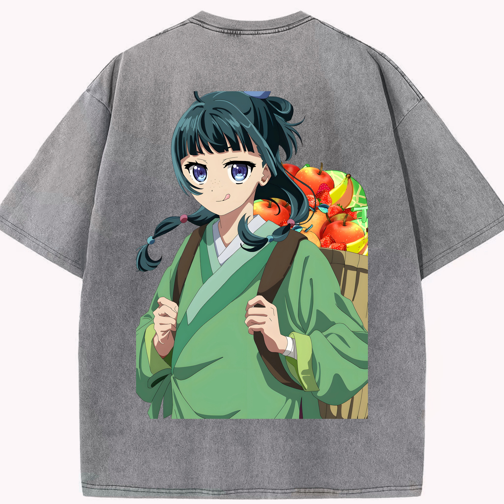 （画像用） 薬屋のひとりごと The Apothecary Diaries 綿100% ヴィンテージ風 半袖Tシャツ（背面プリント）