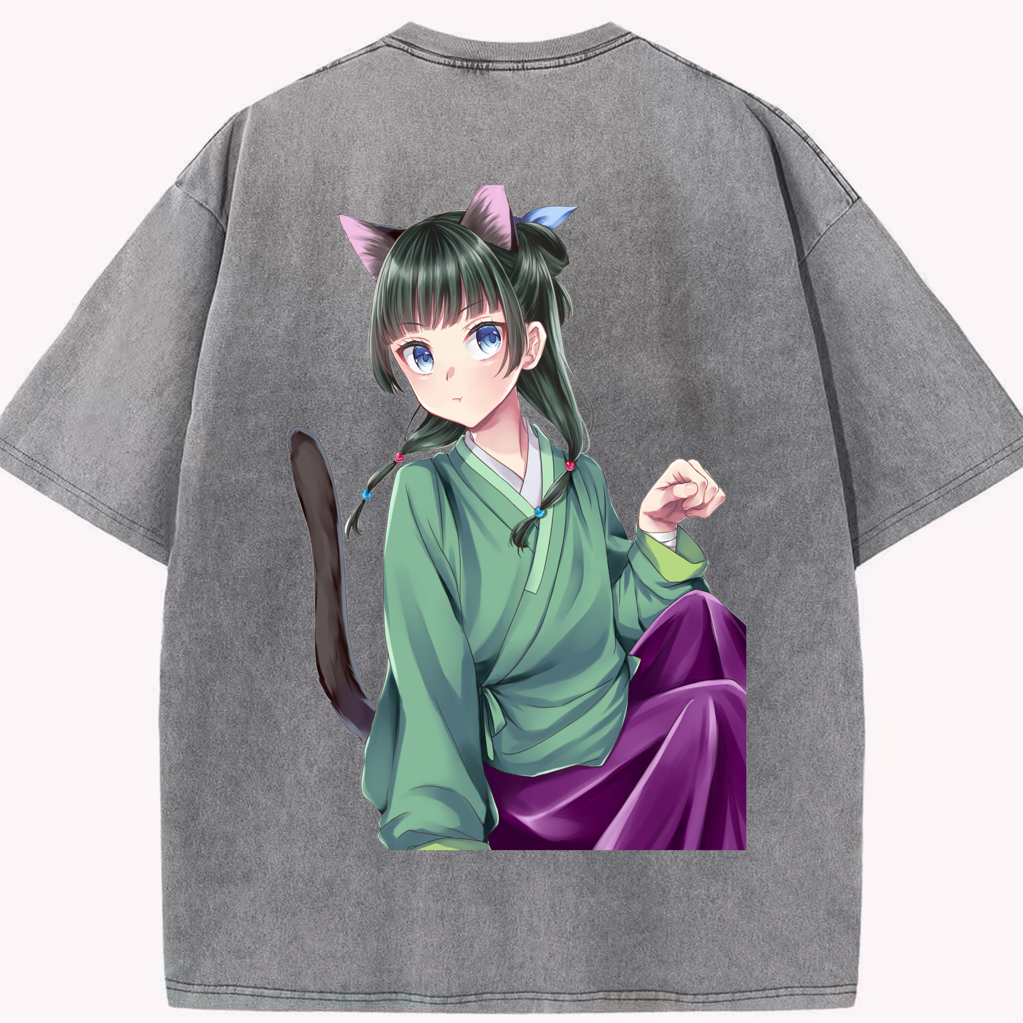 （画像用） 薬屋のひとりごと The Apothecary Diaries 綿100% ヴィンテージ風 半袖Tシャツ（背面プリント）