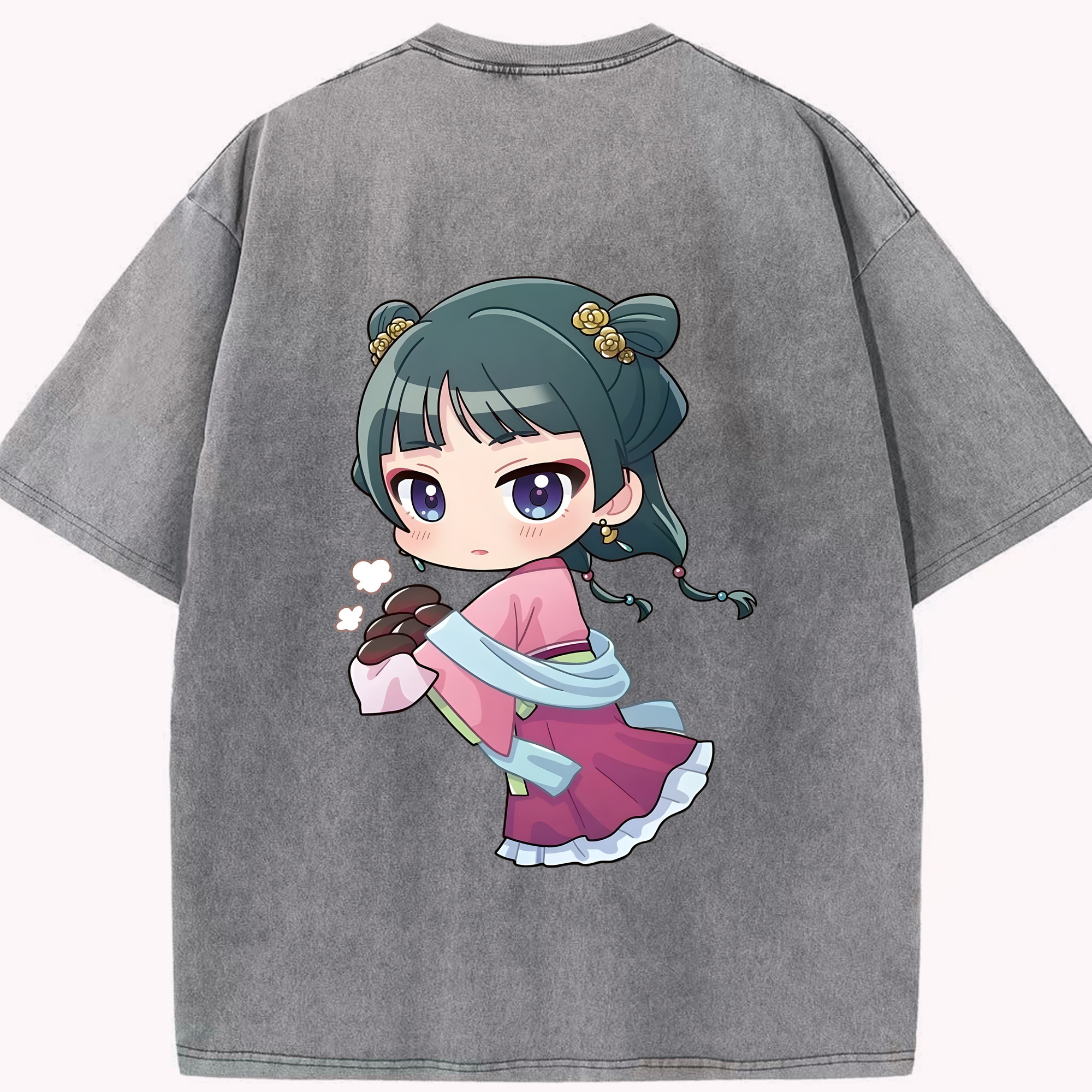 （画像用） 薬屋のひとりごと The Apothecary Diaries 綿100% ヴィンテージ風 半袖Tシャツ（背面プリント）