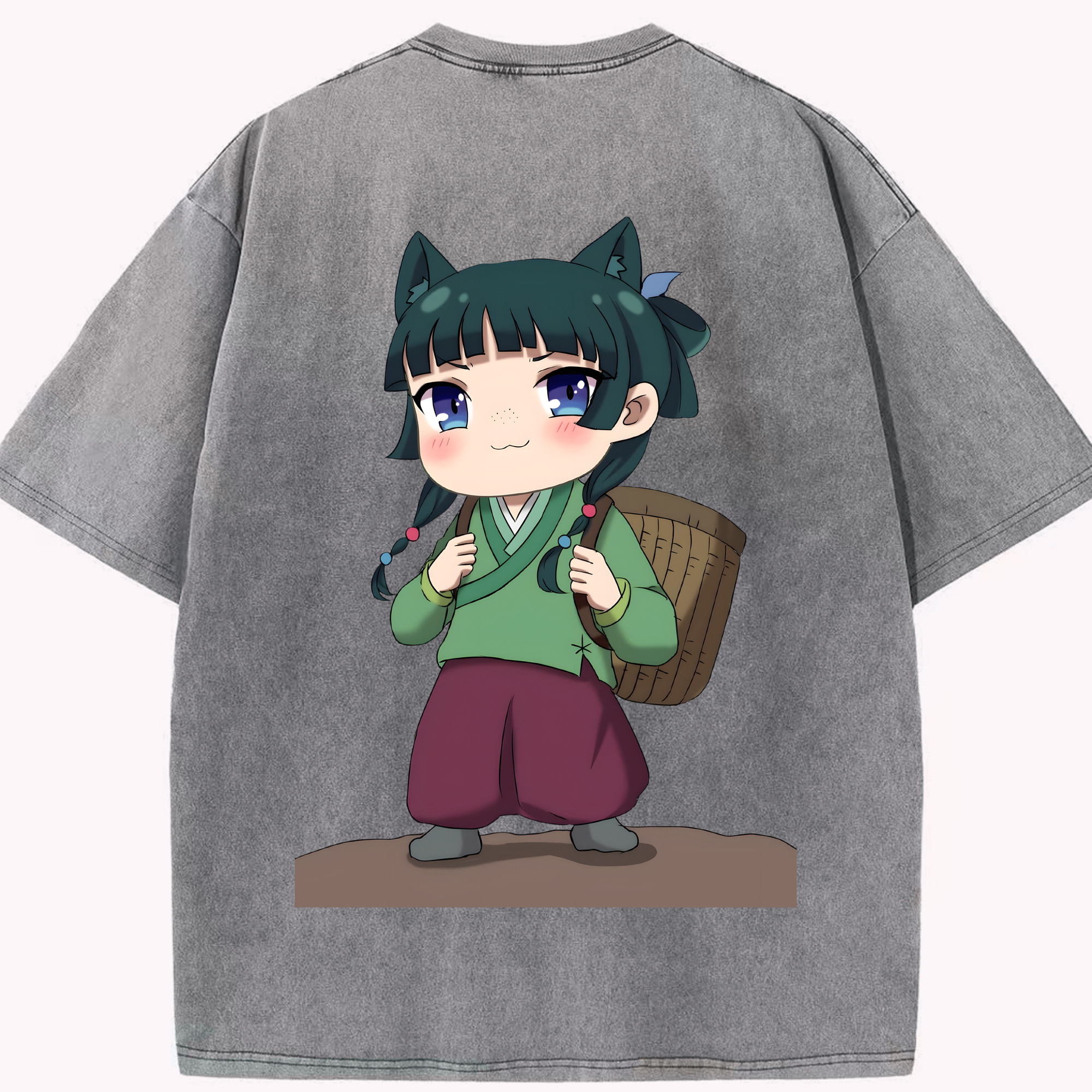 （画像用） 薬屋のひとりごと The Apothecary Diaries 綿100% ヴィンテージ風 半袖Tシャツ（背面プリント）