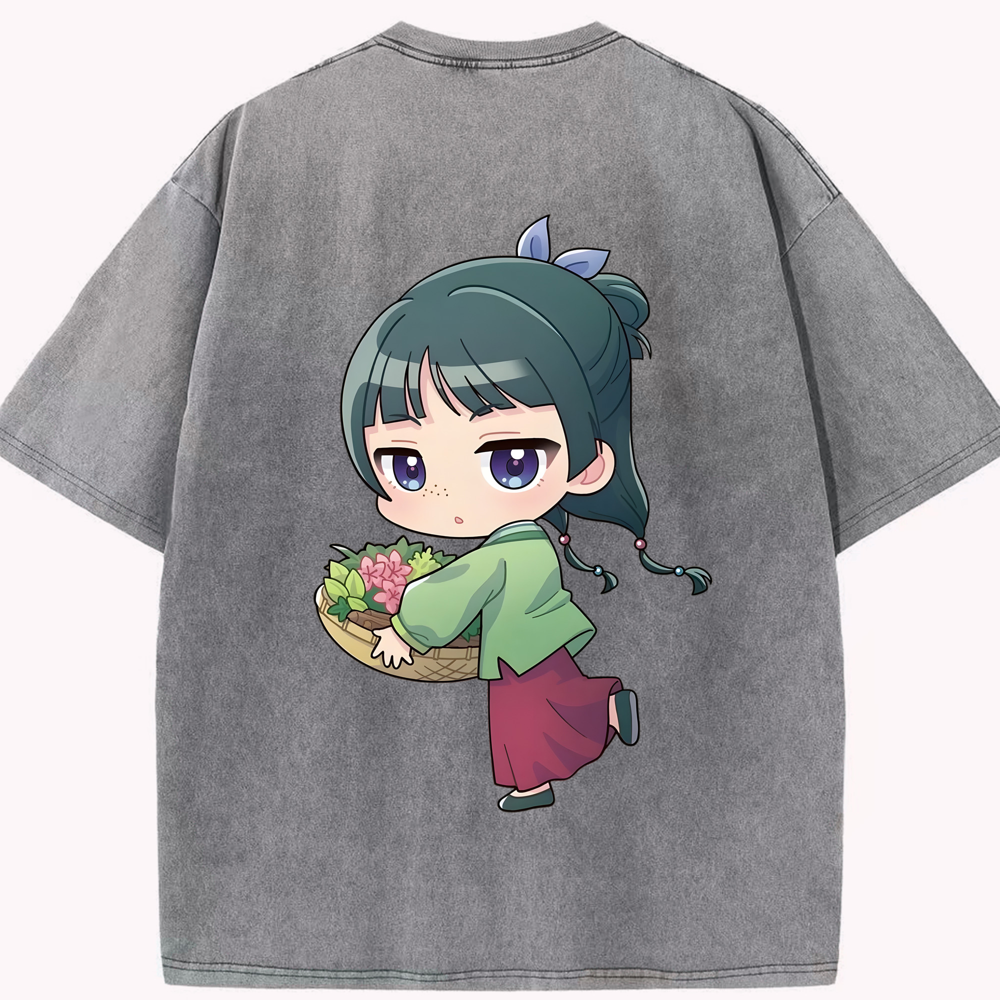 （画像用） 薬屋のひとりごと The Apothecary Diaries 綿100% ヴィンテージ風 半袖Tシャツ（背面プリント）