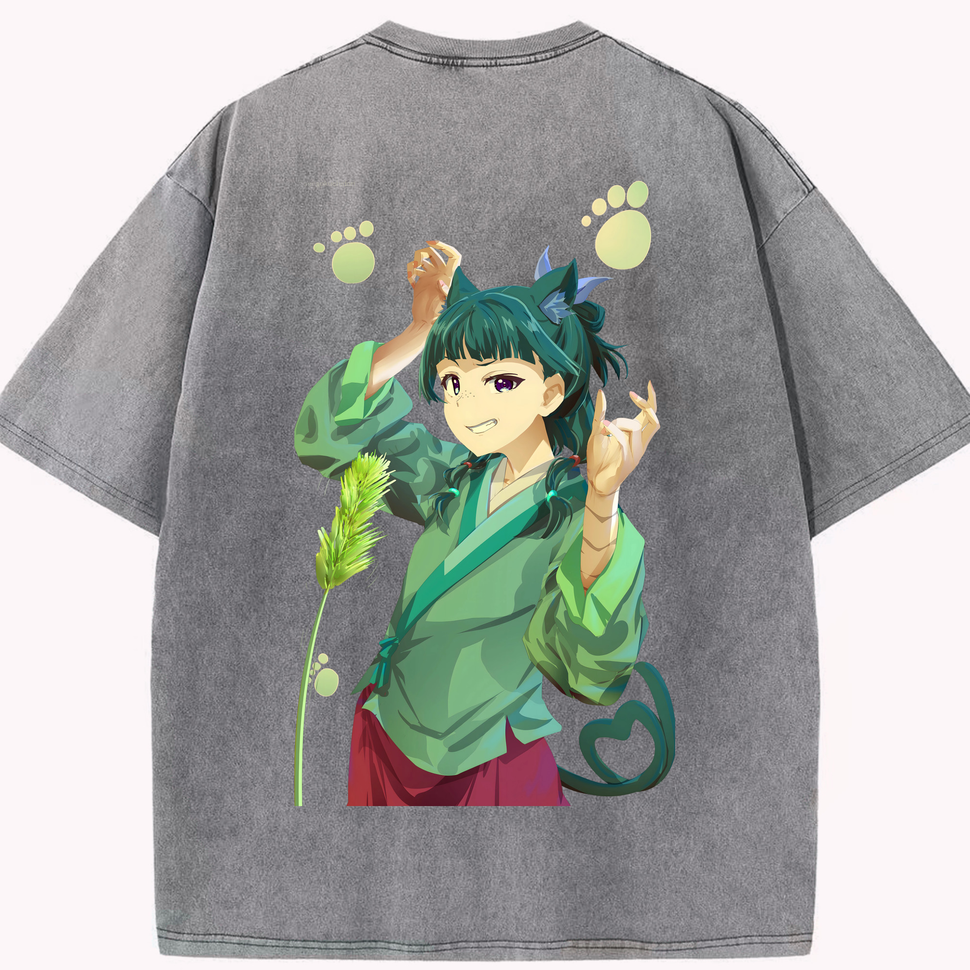 （画像用） 薬屋のひとりごと The Apothecary Diaries 綿100% ヴィンテージ風 半袖Tシャツ（背面プリント）