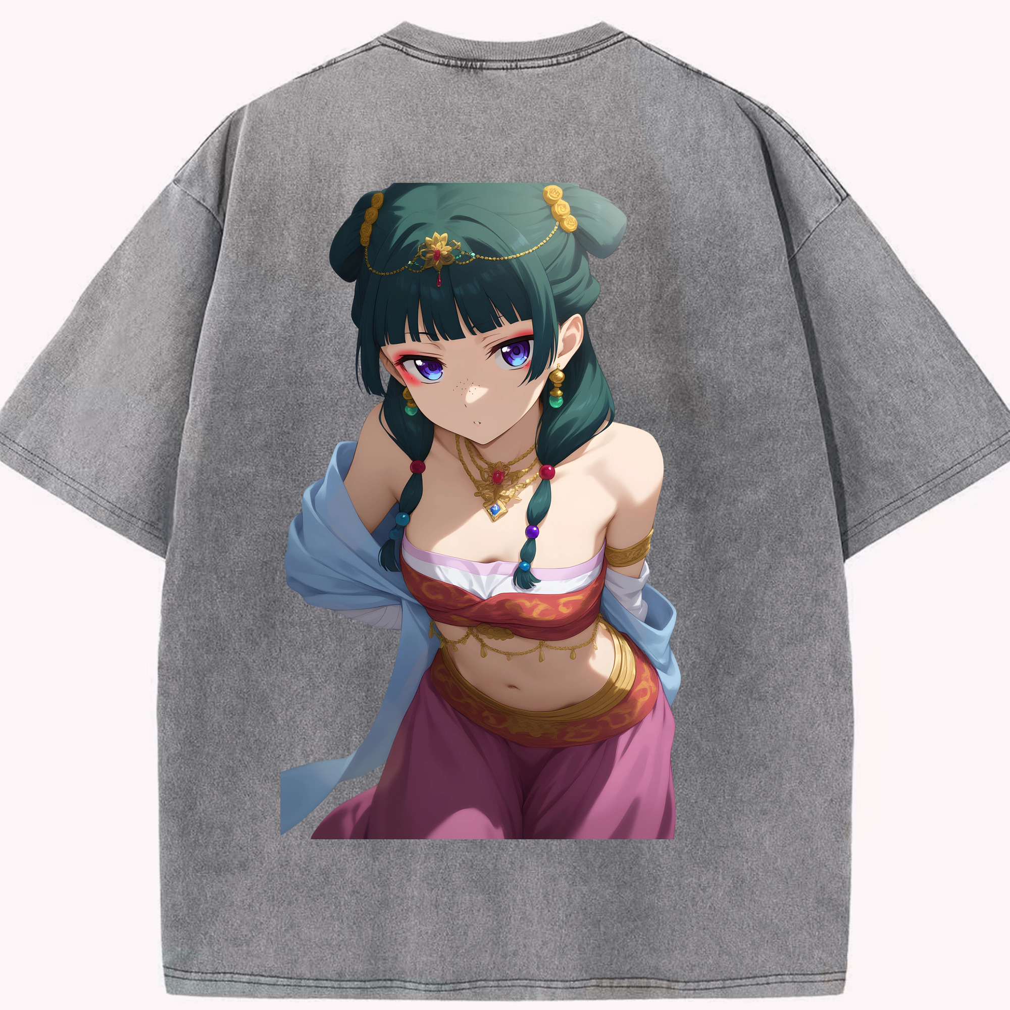 （画像用） 薬屋のひとりごと The Apothecary Diaries 綿100% ヴィンテージ風 半袖Tシャツ（背面プリント）