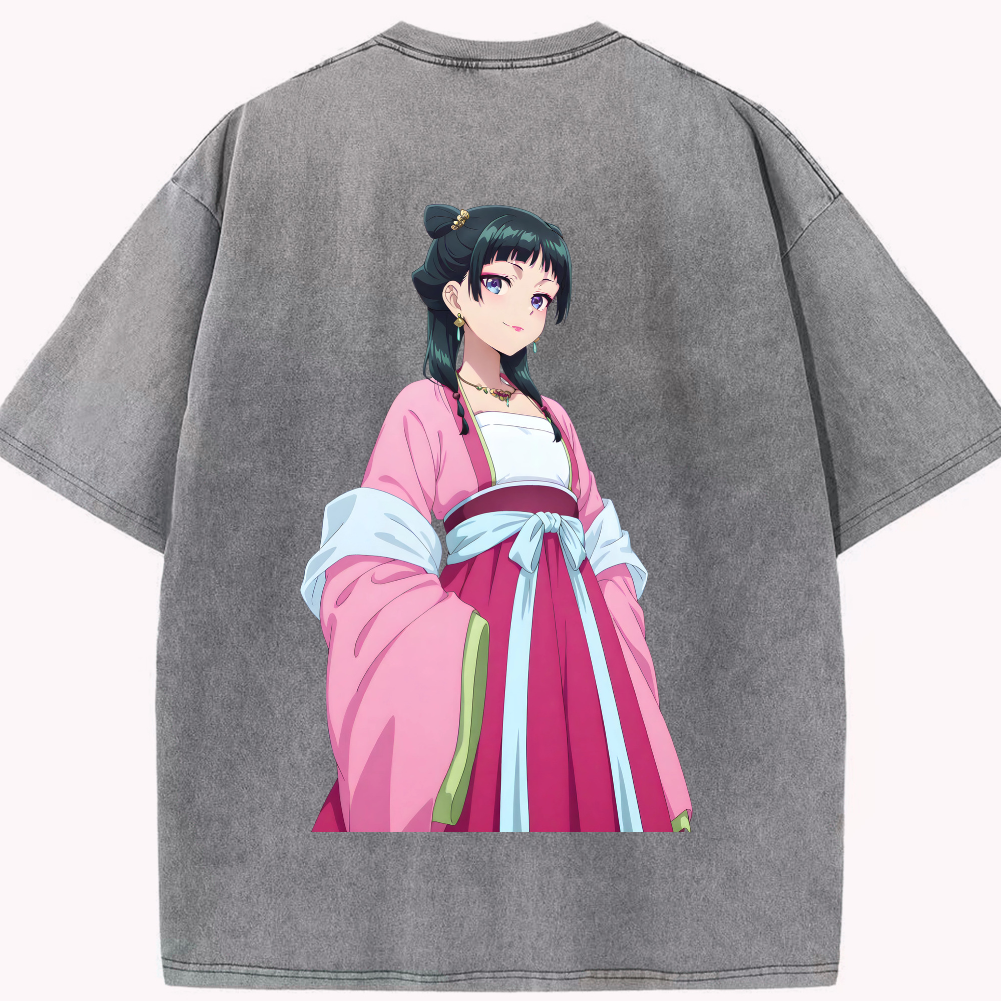 （画像用） 薬屋のひとりごと The Apothecary Diaries 綿100% ヴィンテージ風 半袖Tシャツ（背面プリント）