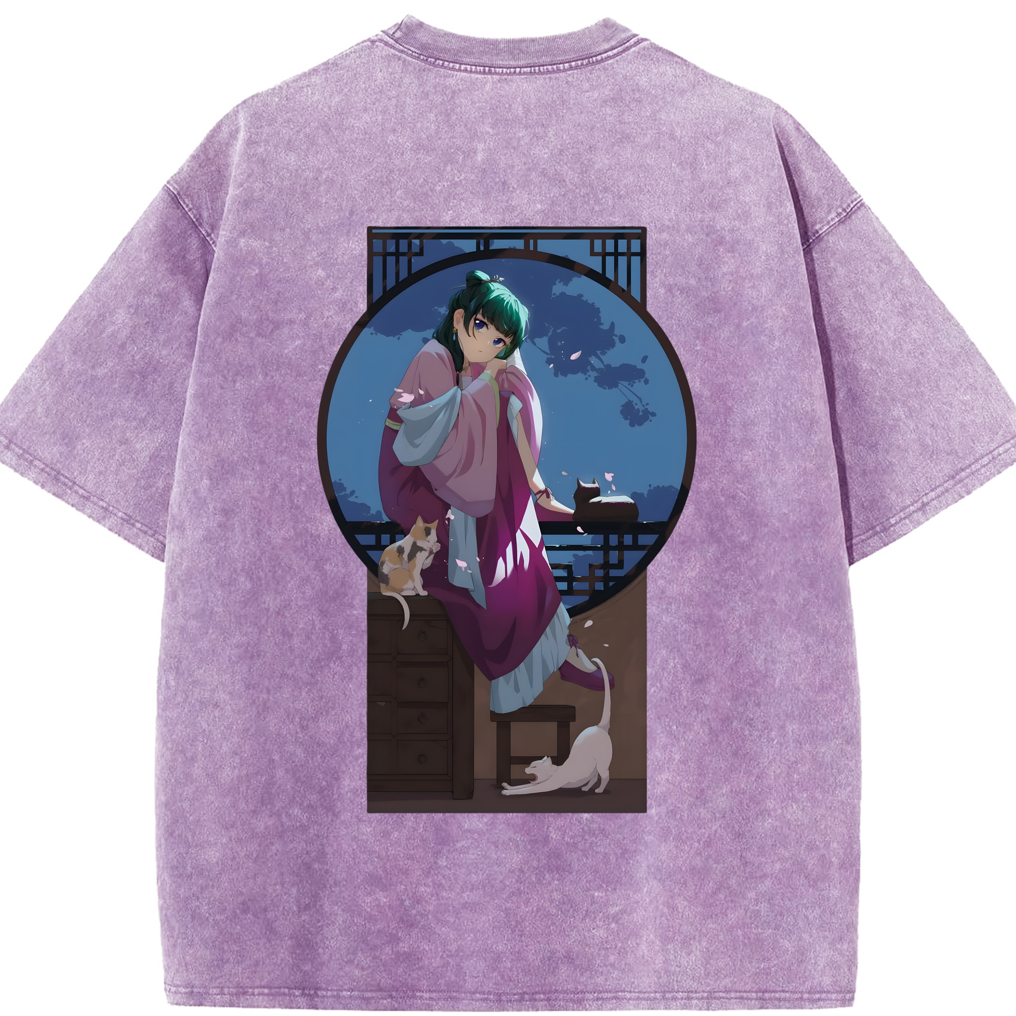 （画像用） 薬屋のひとりごと The Apothecary Diaries 綿100% ヴィンテージ風 半袖Tシャツ（背面プリント）