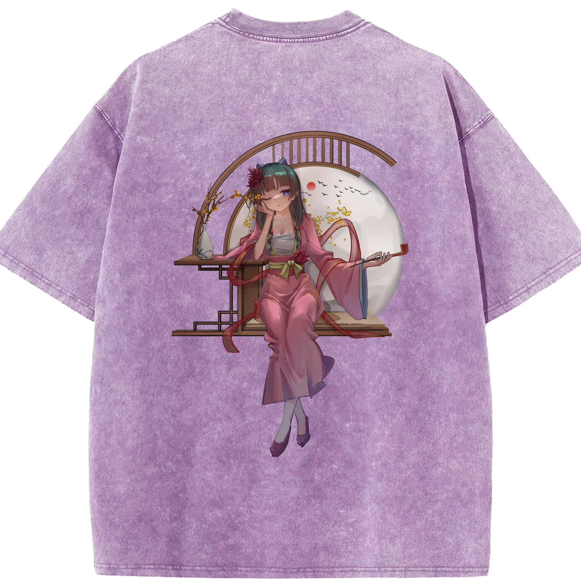 （画像用） 薬屋のひとりごと The Apothecary Diaries 綿100% ヴィンテージ風 半袖Tシャツ（背面プリント）