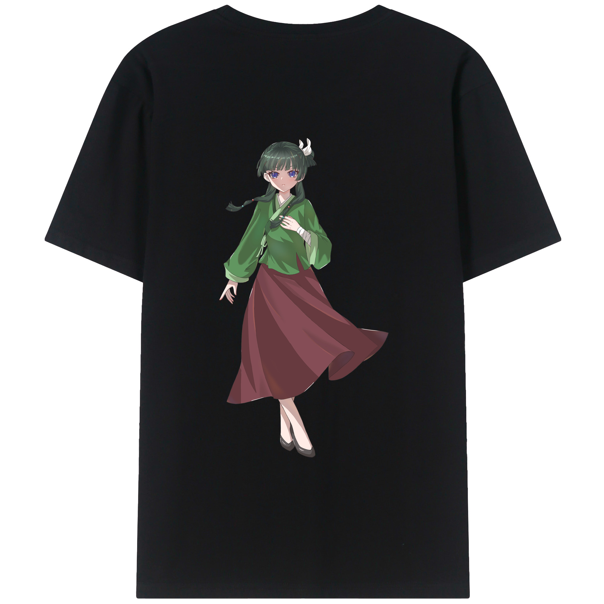 （画像用） 薬屋のひとりごと The Apothecary Diaries 綿100％ メンズ半袖Tシャツ（バックプリント） 通気性