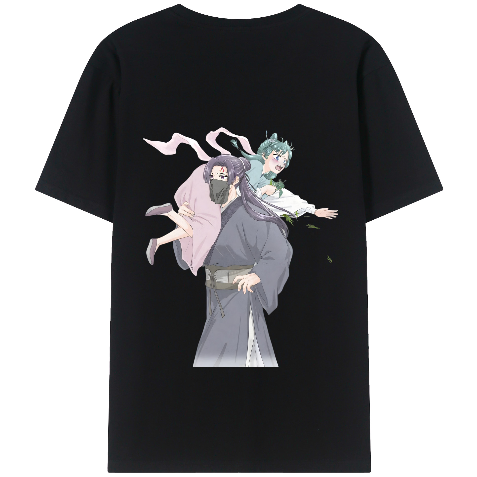 （画像用） 薬屋のひとりごと The Apothecary Diaries 綿100％ メンズ半袖Tシャツ（バックプリント） 通気性