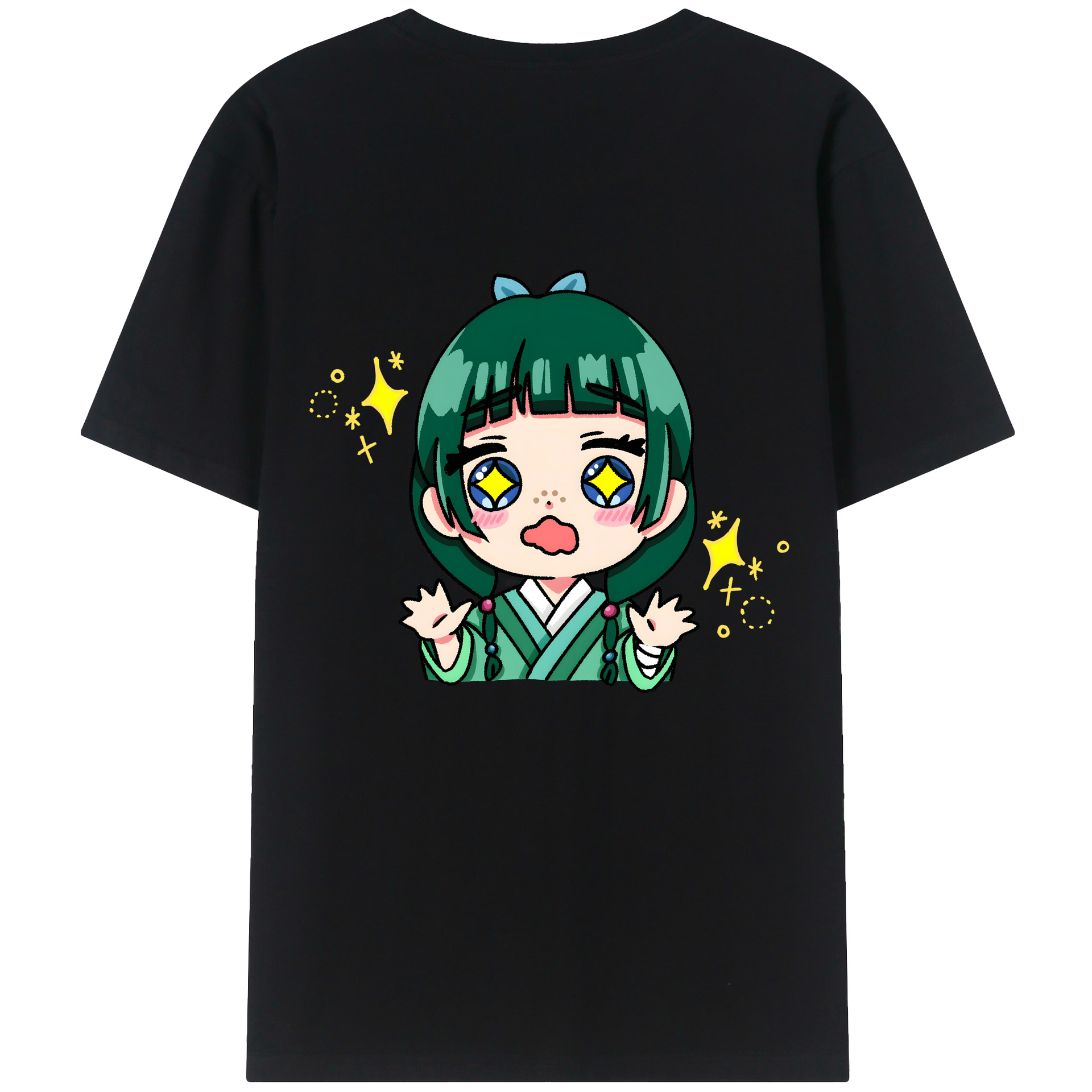 （画像用） 薬屋のひとりごと The Apothecary Diaries 綿100％ メンズ半袖Tシャツ（バックプリント） 通気性