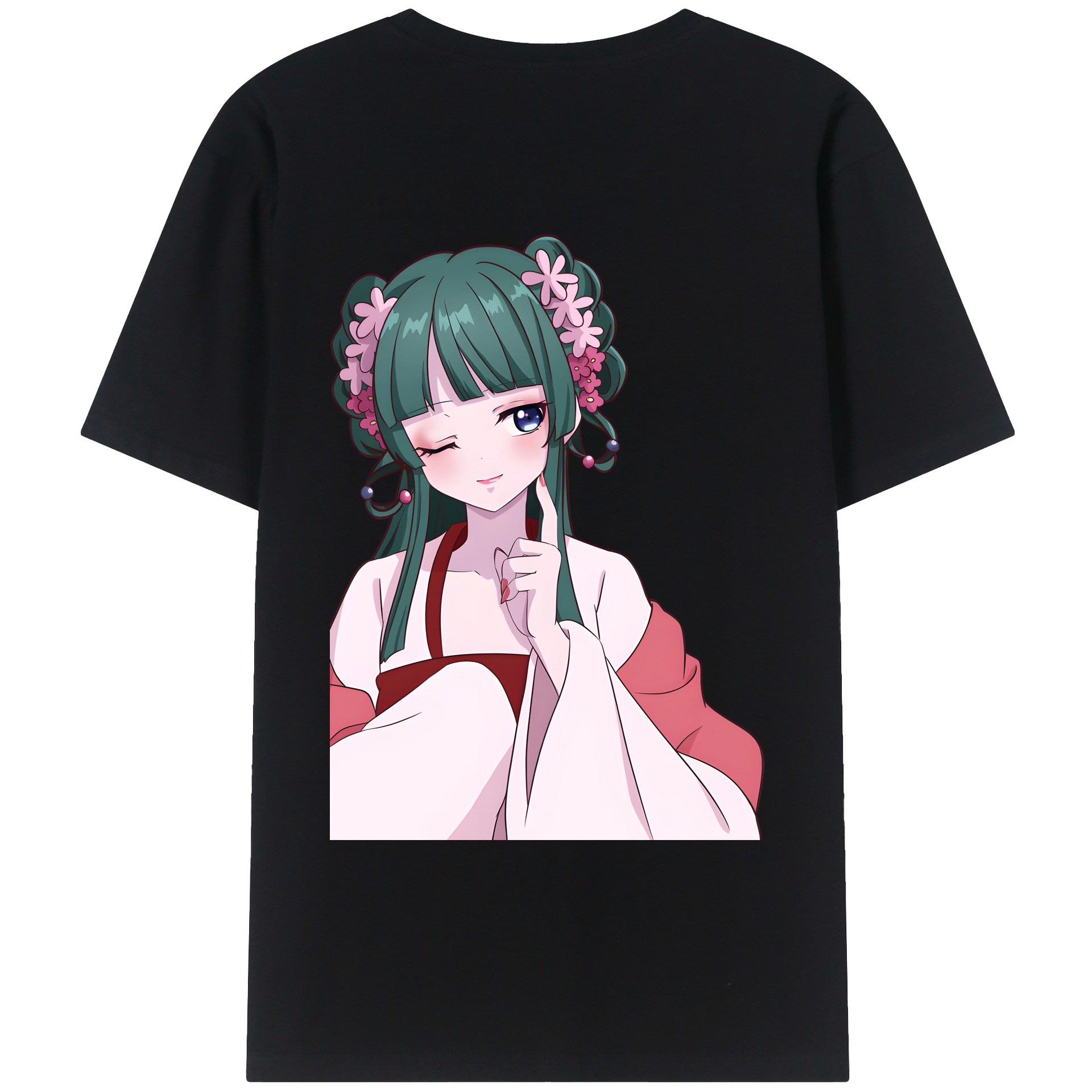 （画像用） 薬屋のひとりごと The Apothecary Diaries 綿100％ メンズ半袖Tシャツ（バックプリント） 通気性