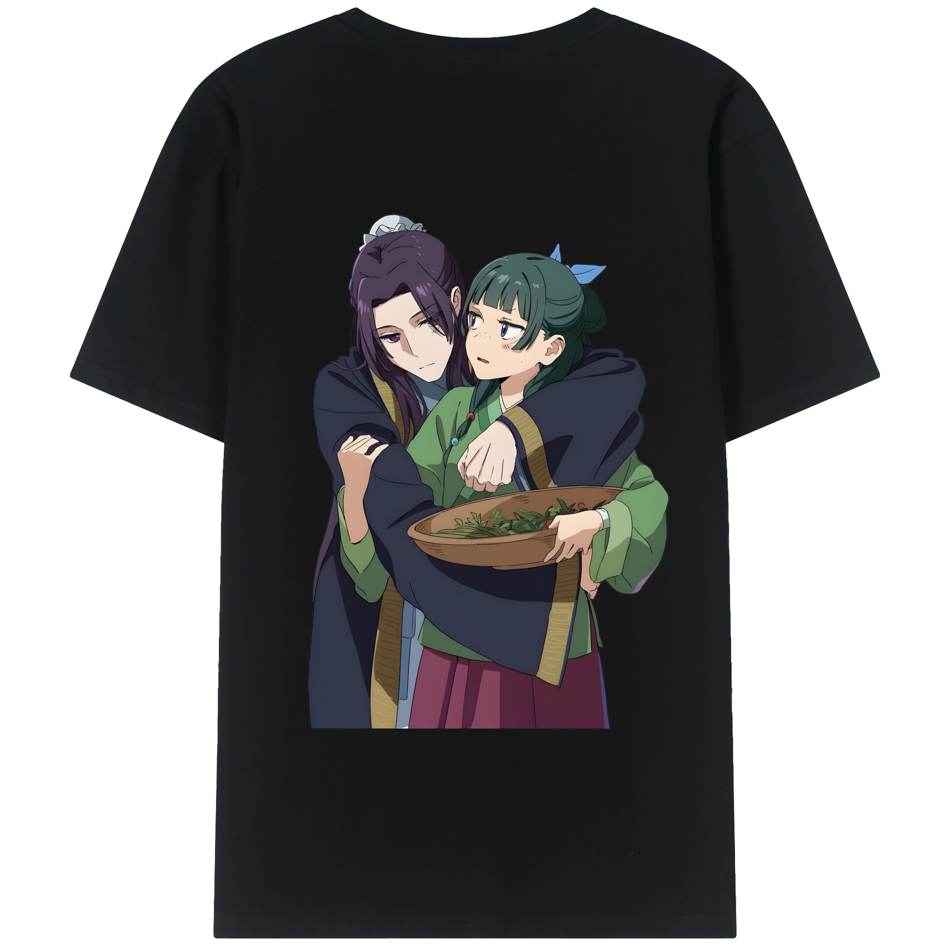 （画像用） 薬屋のひとりごと The Apothecary Diaries 綿100％ メンズ半袖Tシャツ（バックプリント） 通気性