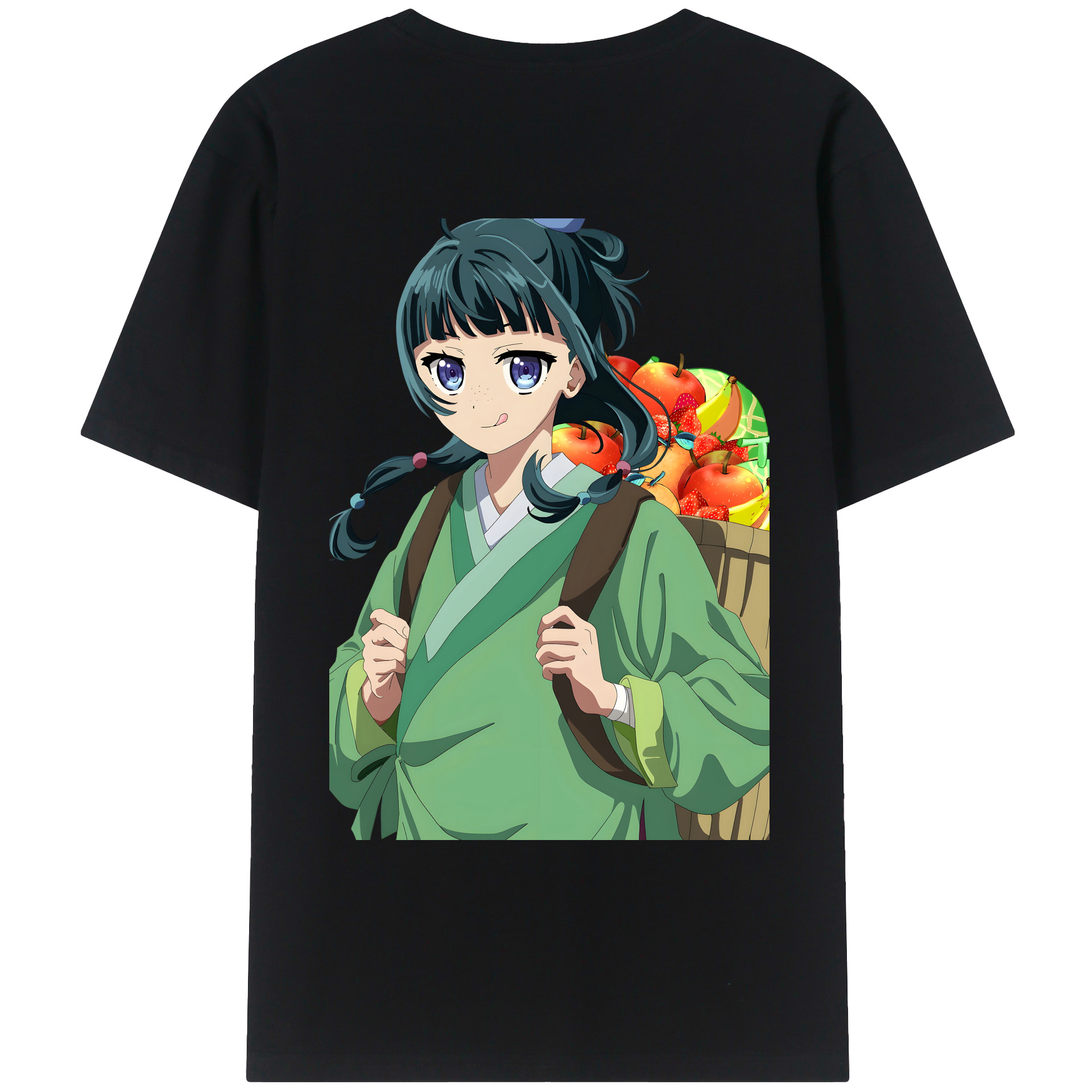 （画像用） 薬屋のひとりごと The Apothecary Diaries 綿100％ メンズ半袖Tシャツ（バックプリント） 通気性
