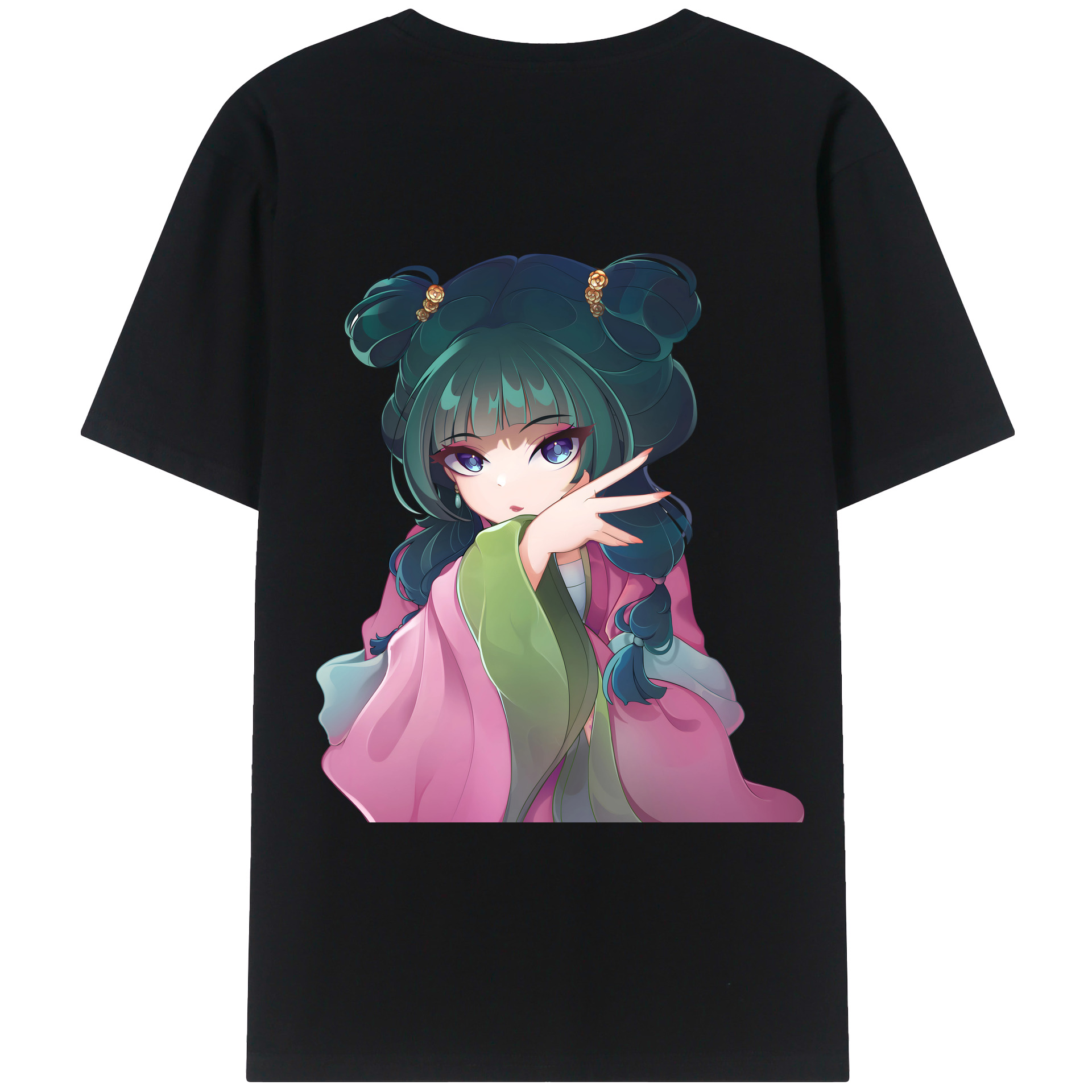 （画像用） 薬屋のひとりごと The Apothecary Diaries 綿100％ メンズ半袖Tシャツ（バックプリント） 通気性