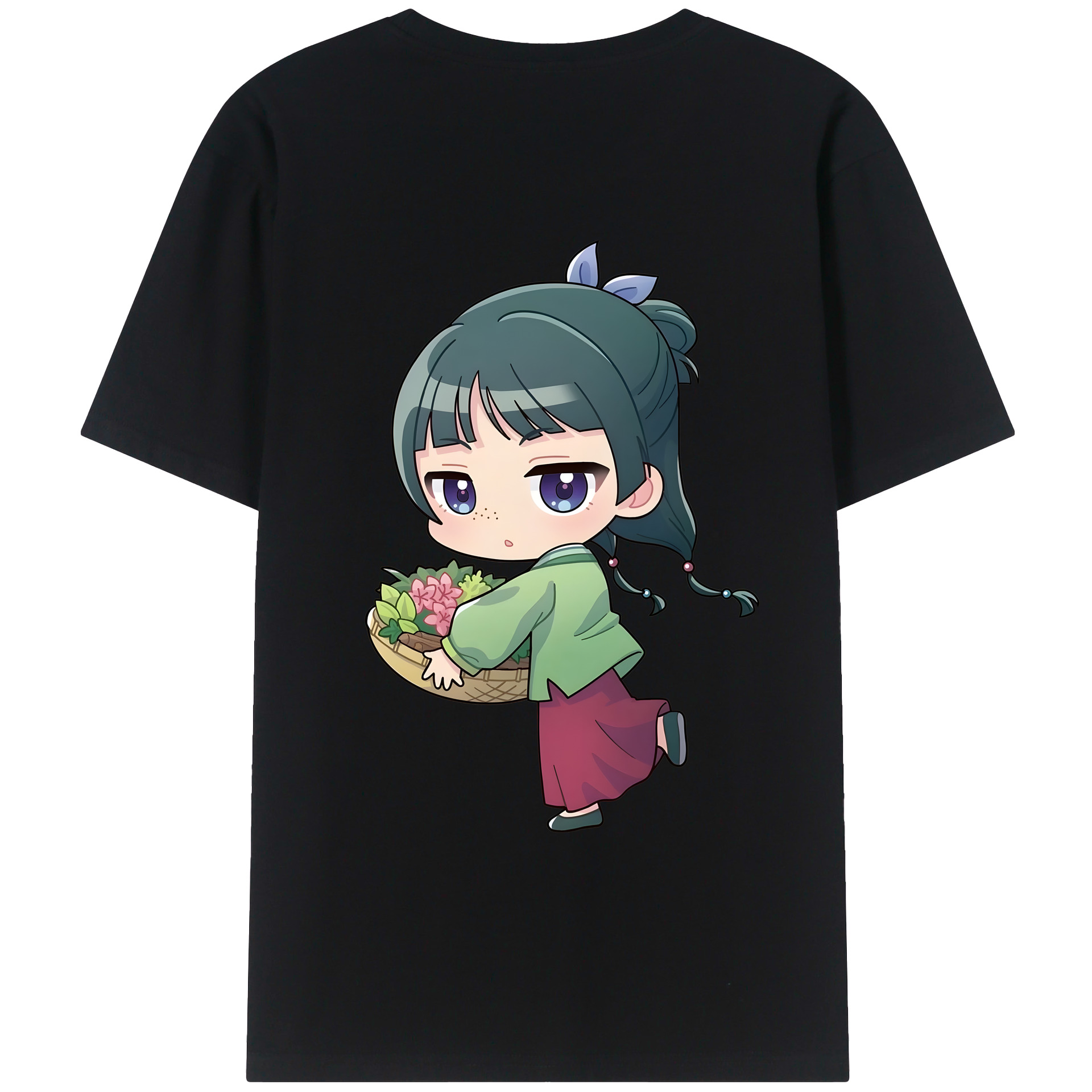 （画像用） 薬屋のひとりごと The Apothecary Diaries 綿100％ メンズ半袖Tシャツ（バックプリント） 通気性