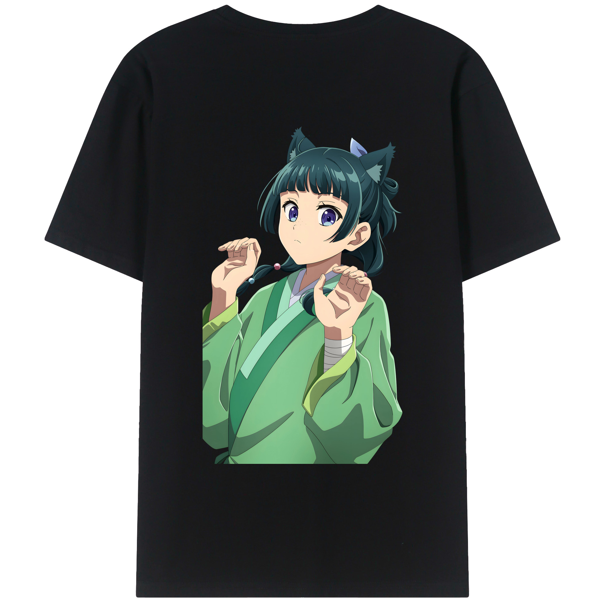 （画像用） 薬屋のひとりごと The Apothecary Diaries 綿100％ メンズ半袖Tシャツ（バックプリント） 通気性