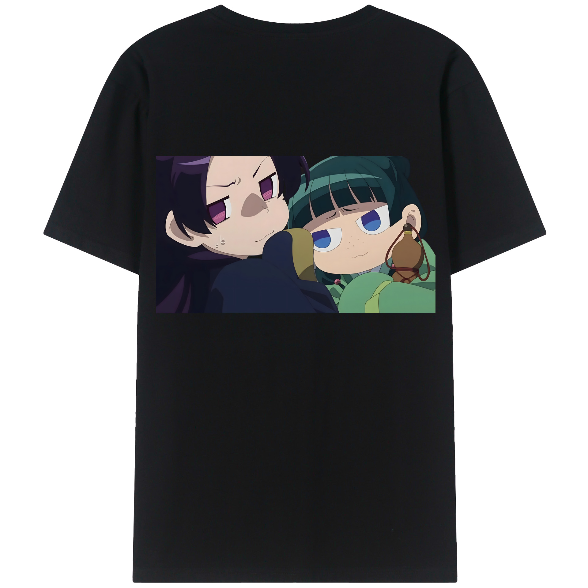 （画像用） 薬屋のひとりごと The Apothecary Diaries 綿100％ メンズ半袖Tシャツ（バックプリント） 通気性