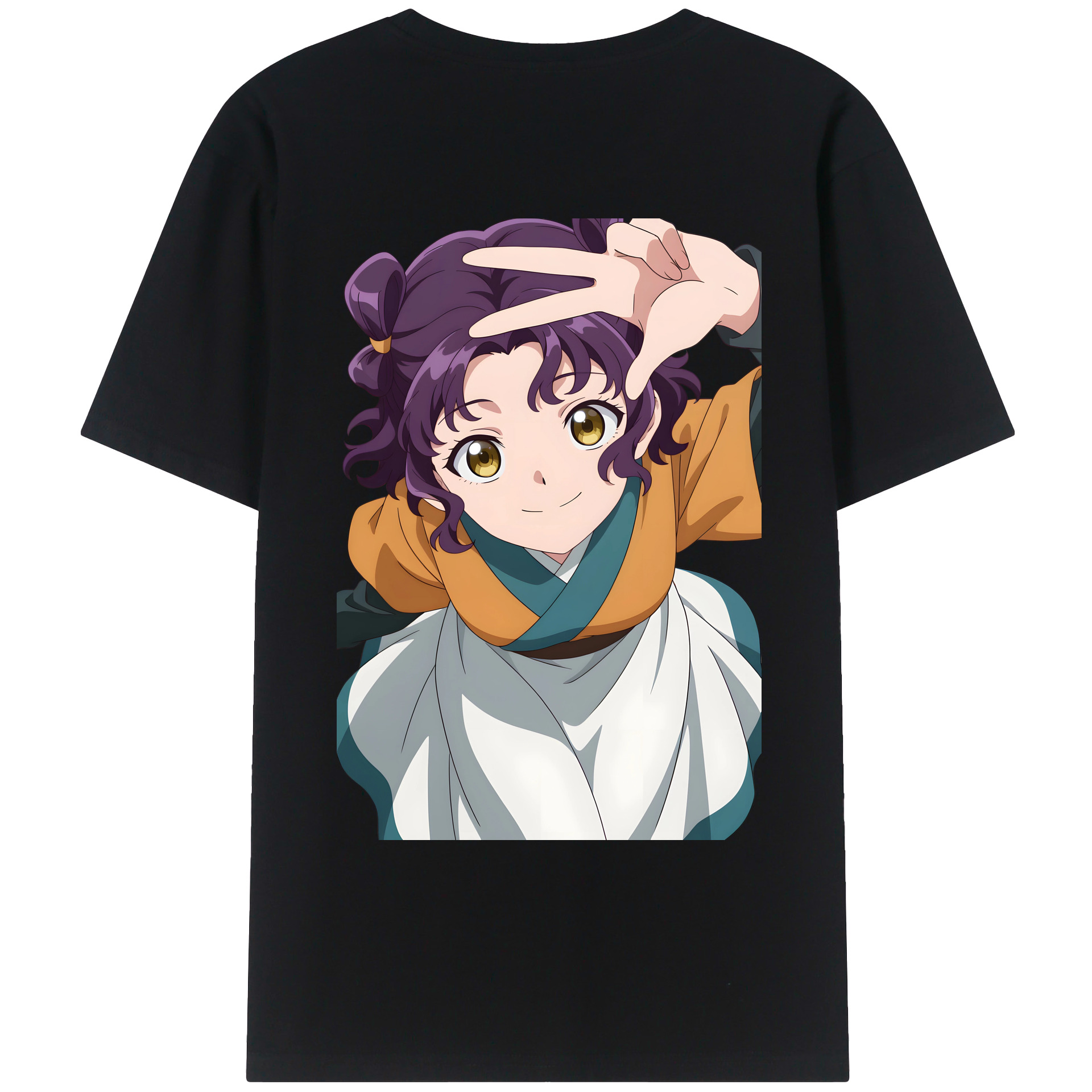 （画像用） 薬屋のひとりごと The Apothecary Diaries 綿100％ メンズ半袖Tシャツ（バックプリント） 通気性