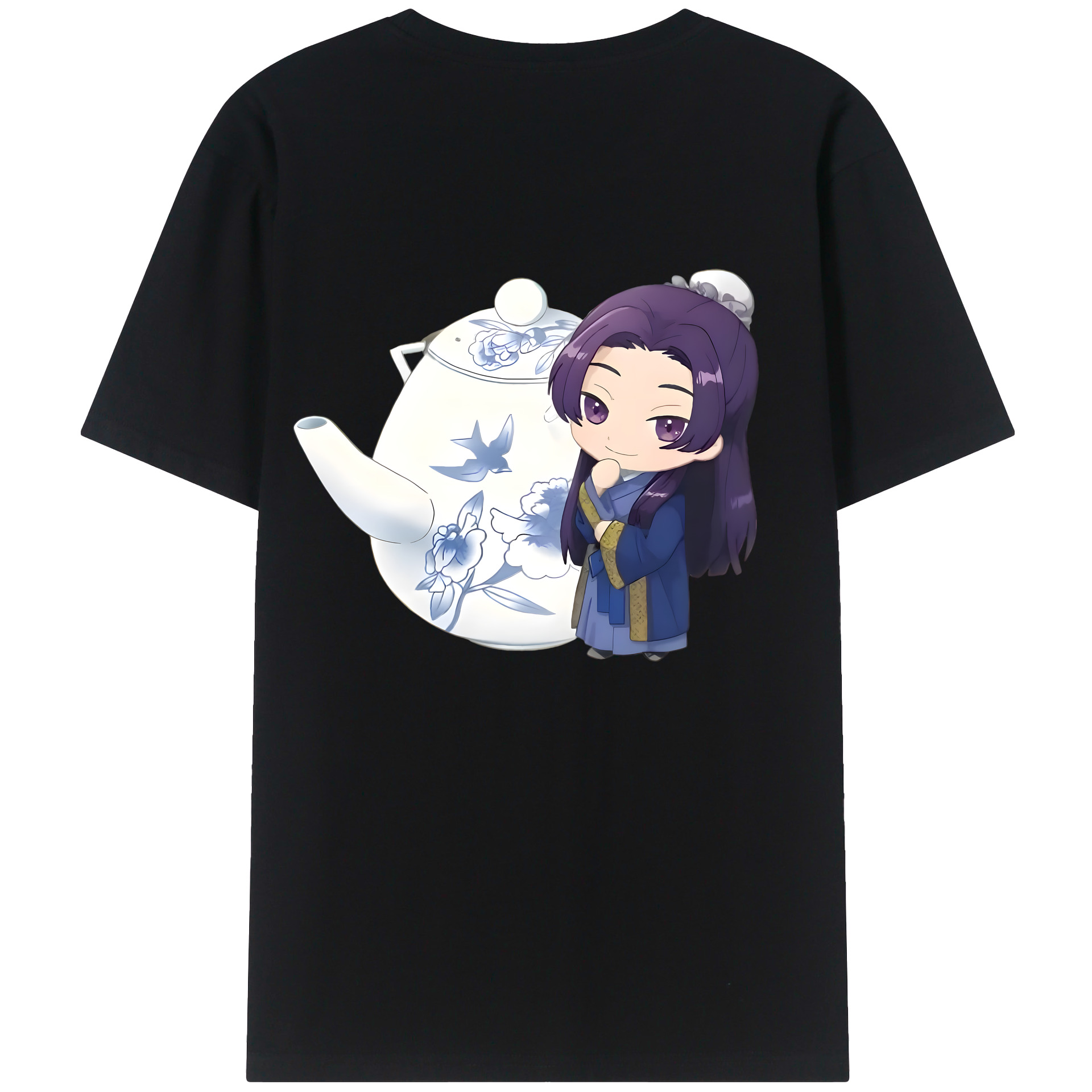 （画像用） 薬屋のひとりごと The Apothecary Diaries 綿100％ メンズ半袖Tシャツ（バックプリント） 通気性
