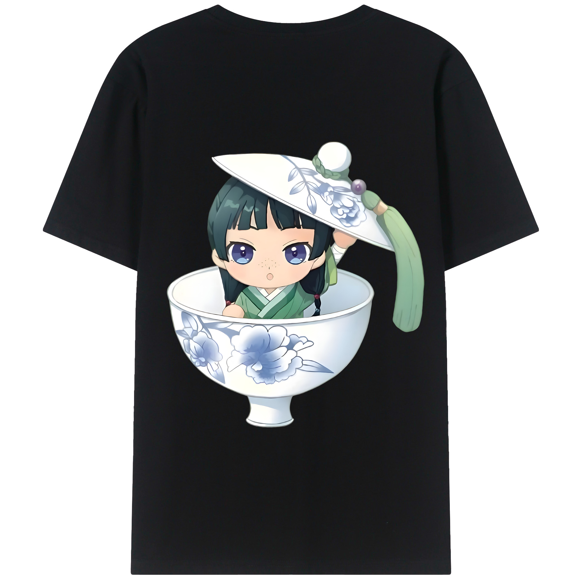 （画像用） 薬屋のひとりごと The Apothecary Diaries 綿100％ メンズ半袖Tシャツ（バックプリント） 通気性