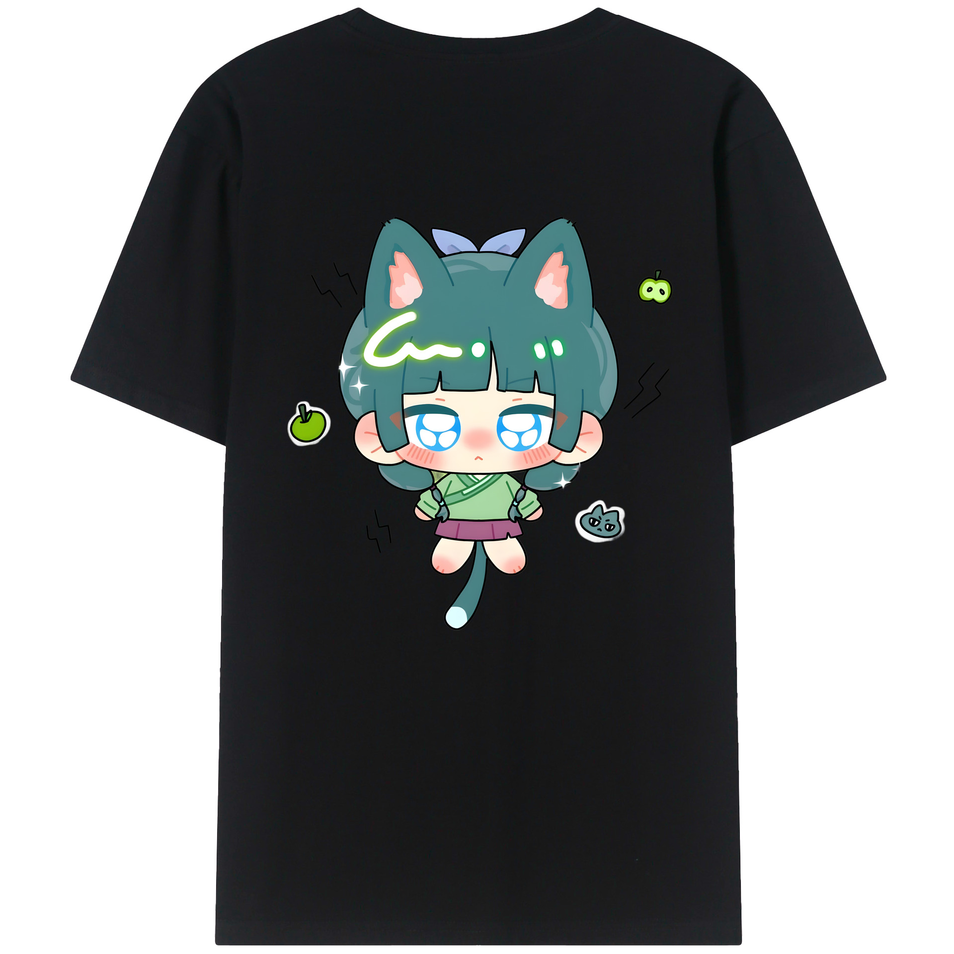 （画像用） 薬屋のひとりごと The Apothecary Diaries 綿100％ メンズ半袖Tシャツ（バックプリント） 通気性