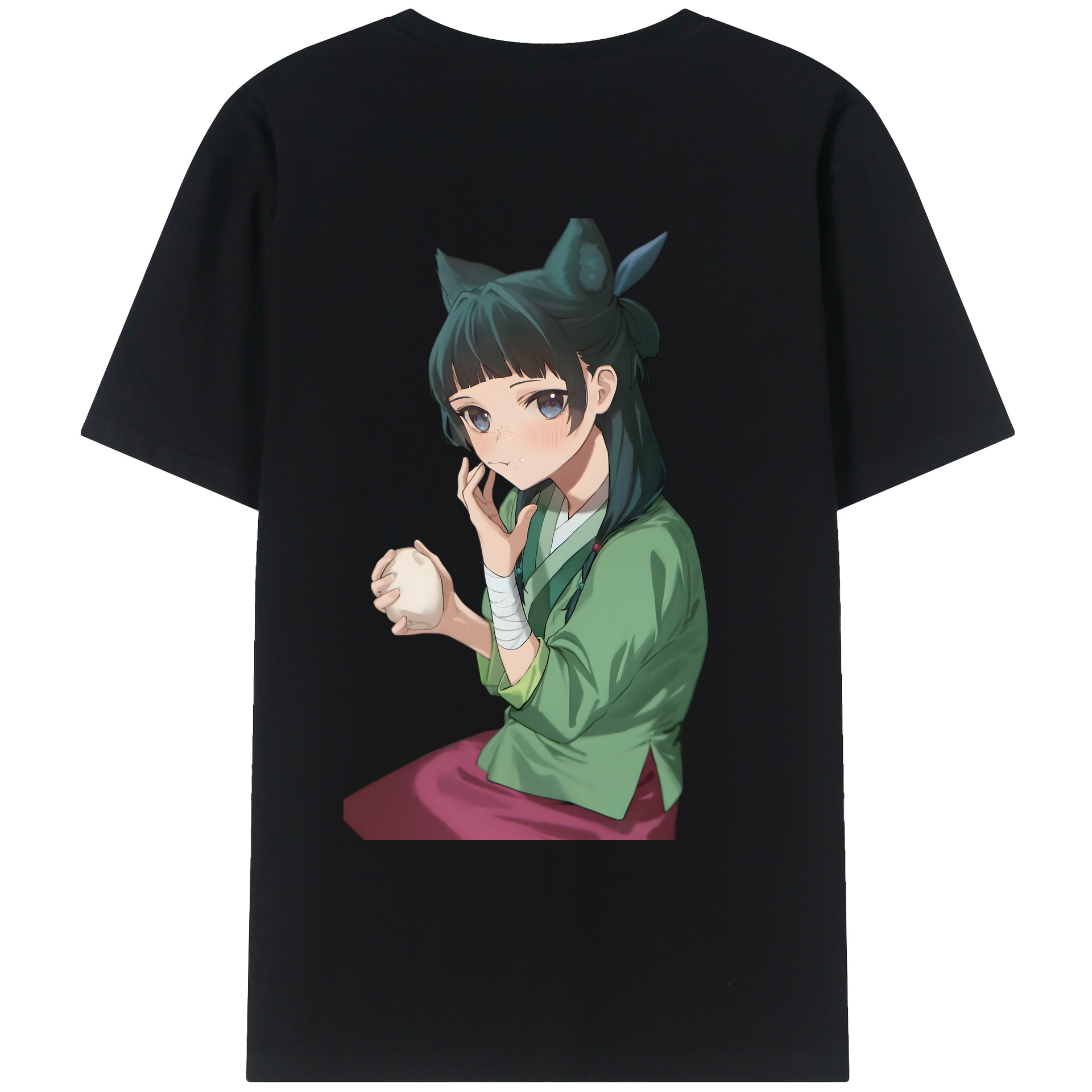 （画像用） 薬屋のひとりごと The Apothecary Diaries 綿100％ メンズ半袖Tシャツ（バックプリント） 通気性