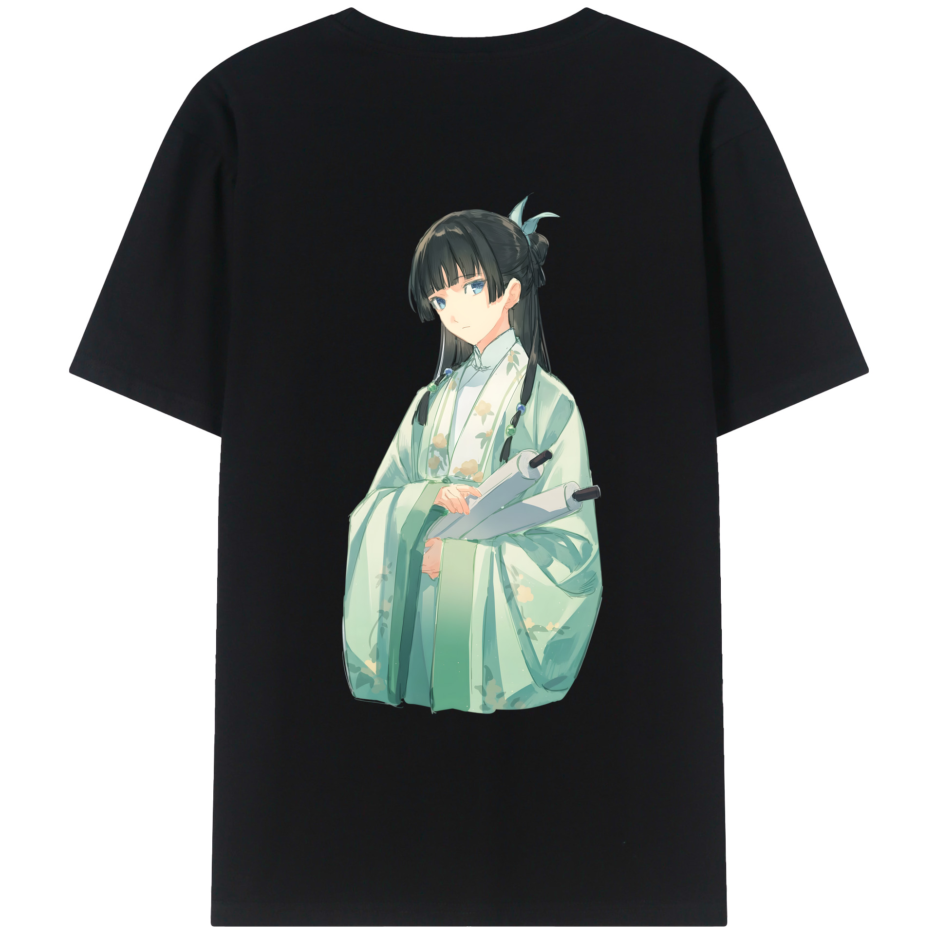 （画像用） 薬屋のひとりごと The Apothecary Diaries 綿100％ メンズ半袖Tシャツ（バックプリント） 通気性