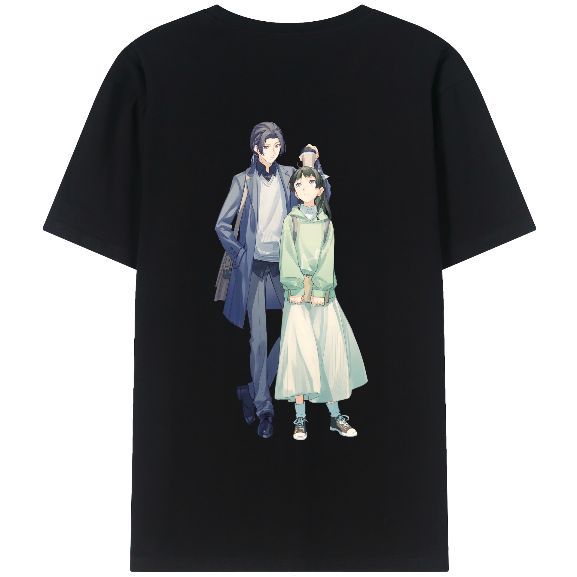 （画像用） 薬屋のひとりごと The Apothecary Diaries 綿100％ メンズ半袖Tシャツ（バックプリント） 通気性