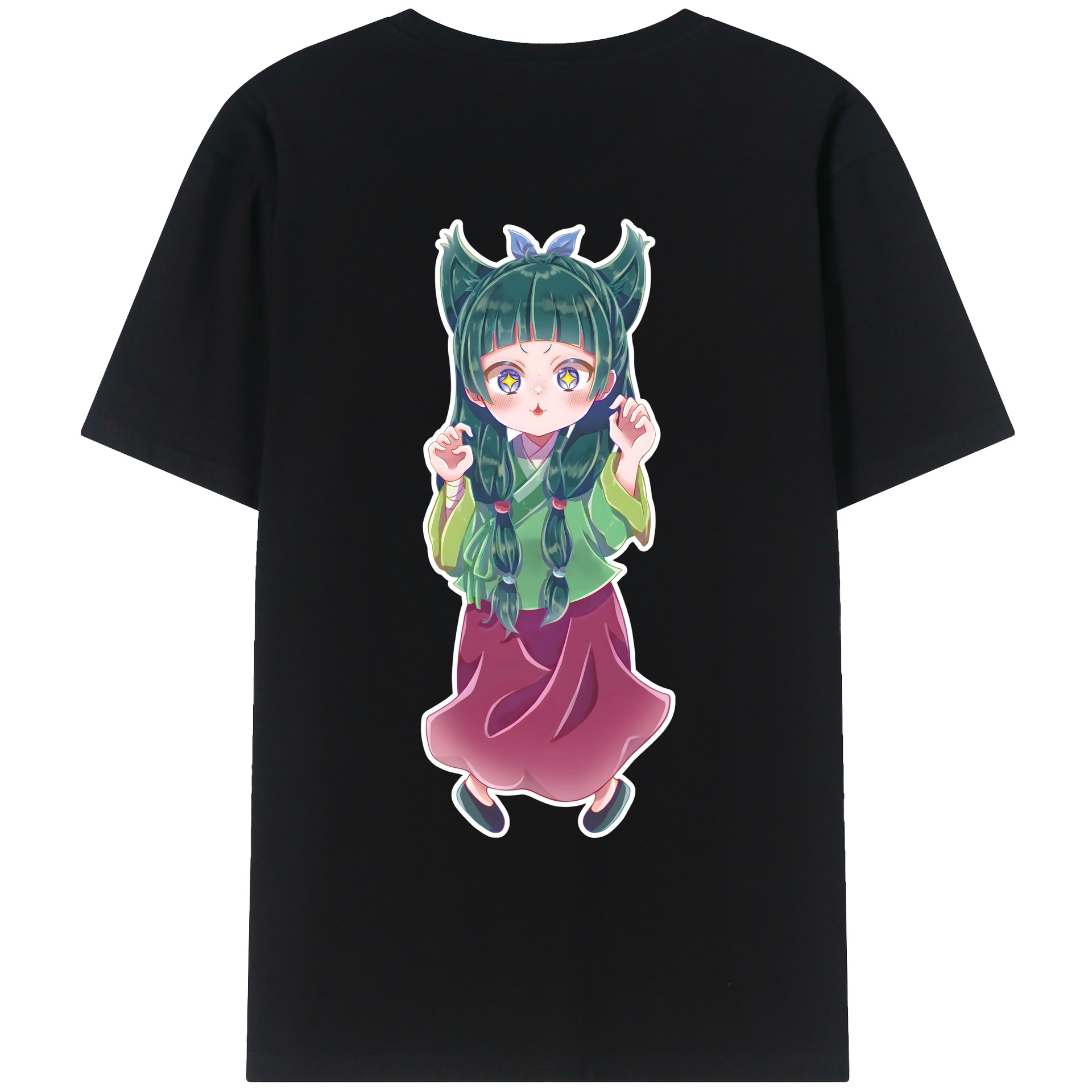 （画像用） 薬屋のひとりごと The Apothecary Diaries 綿100％ メンズ半袖Tシャツ（バックプリント） 通気性