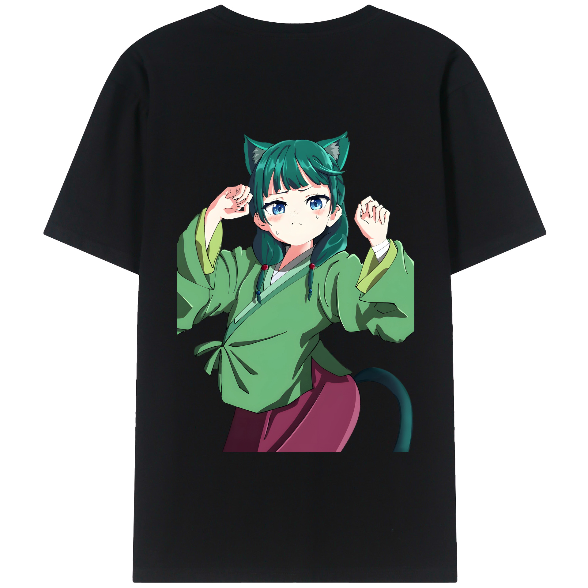 （画像用） 薬屋のひとりごと The Apothecary Diaries 綿100％ メンズ半袖Tシャツ（バックプリント） 通気性