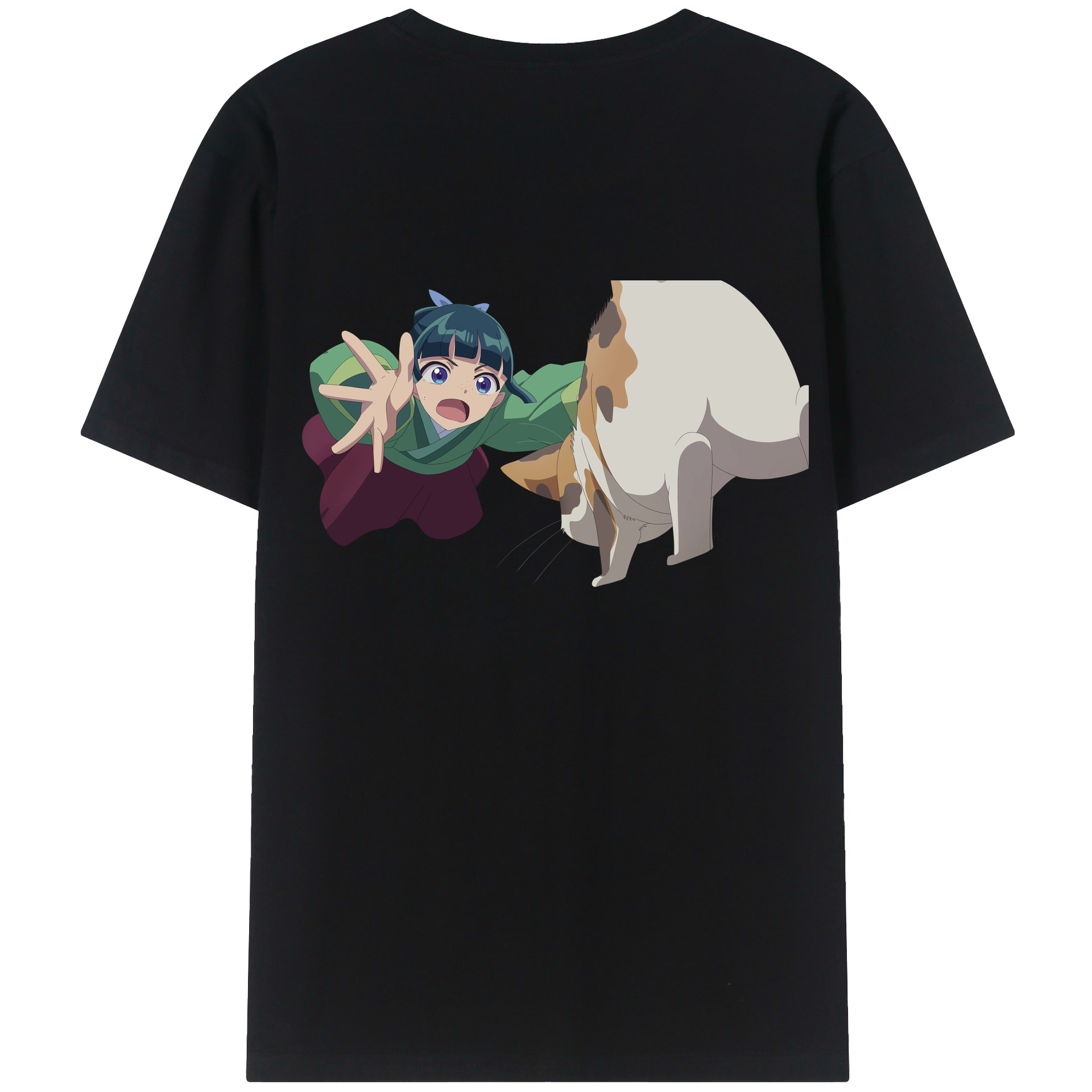 （画像用） 薬屋のひとりごと The Apothecary Diaries 綿100％ メンズ半袖Tシャツ（バックプリント） 通気性