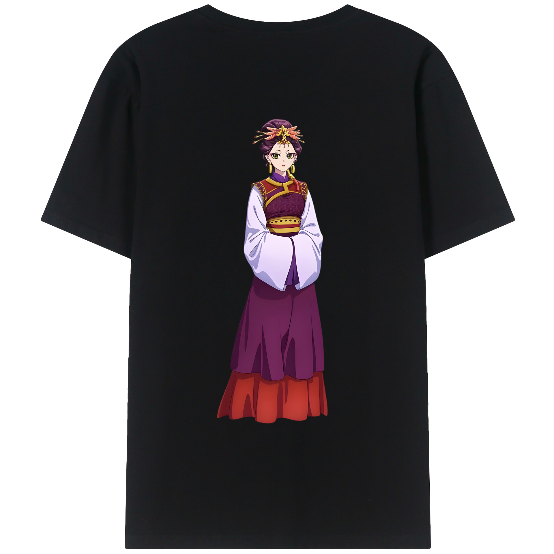 （画像用） 薬屋のひとりごと The Apothecary Diaries 綿100％ メンズ半袖Tシャツ（バックプリント） 通気性