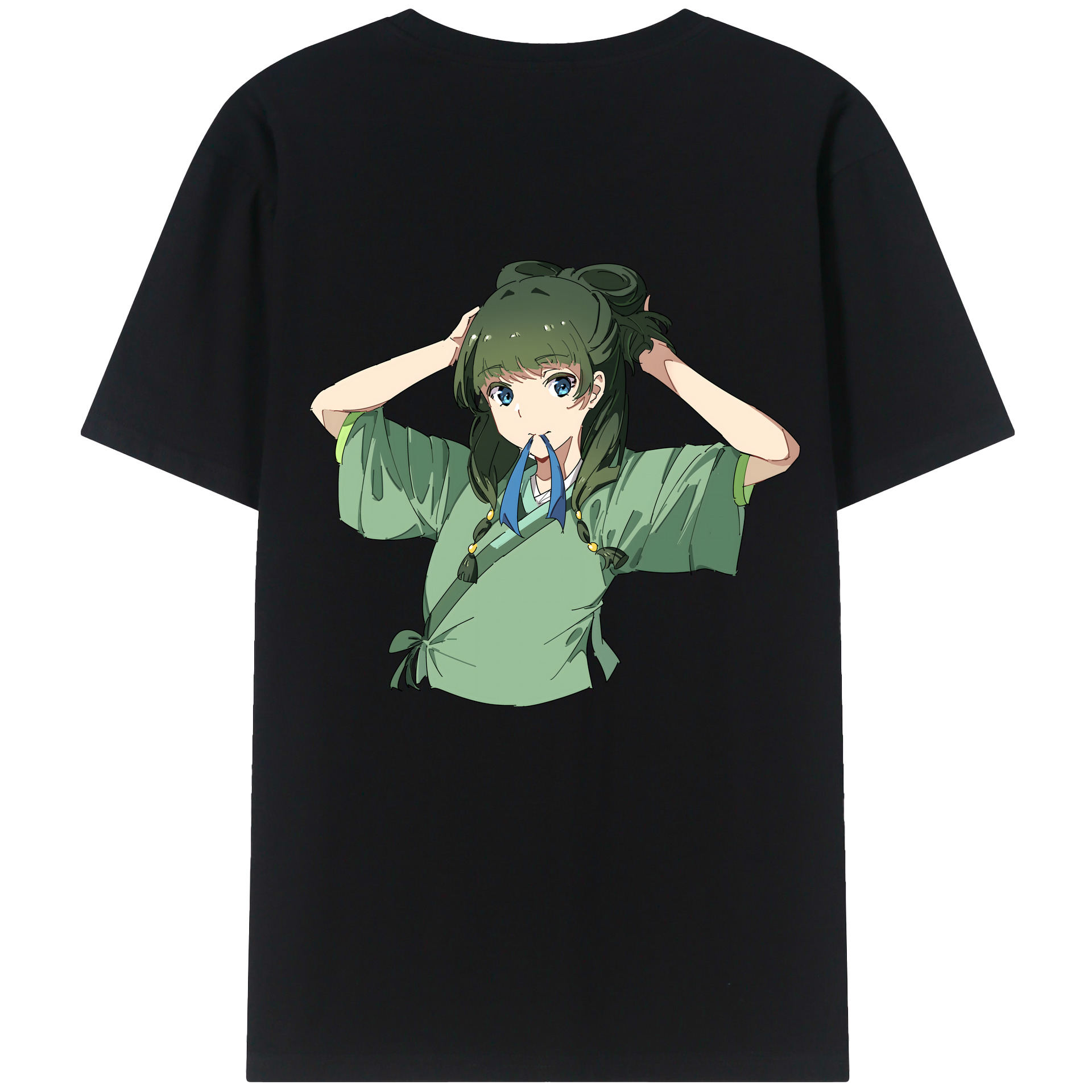 （画像用） 薬屋のひとりごと The Apothecary Diaries 綿100％ メンズ半袖Tシャツ（バックプリント） 通気性
