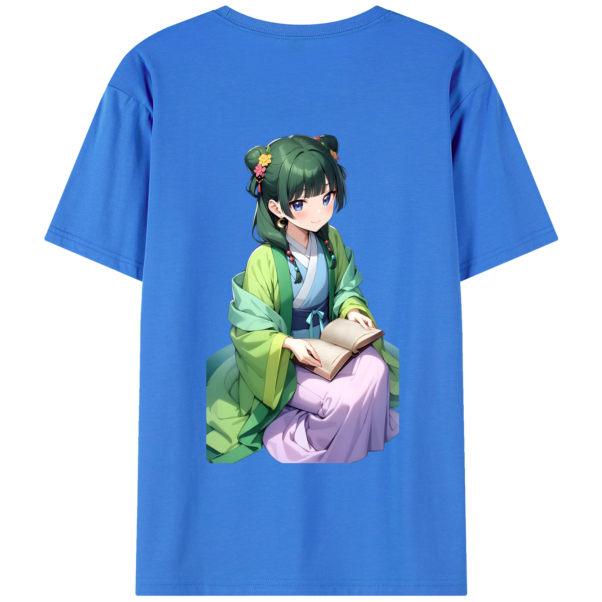 （画像用） 薬屋のひとりごと The Apothecary Diaries 綿100％ メンズ半袖Tシャツ（バックプリント） 通気性