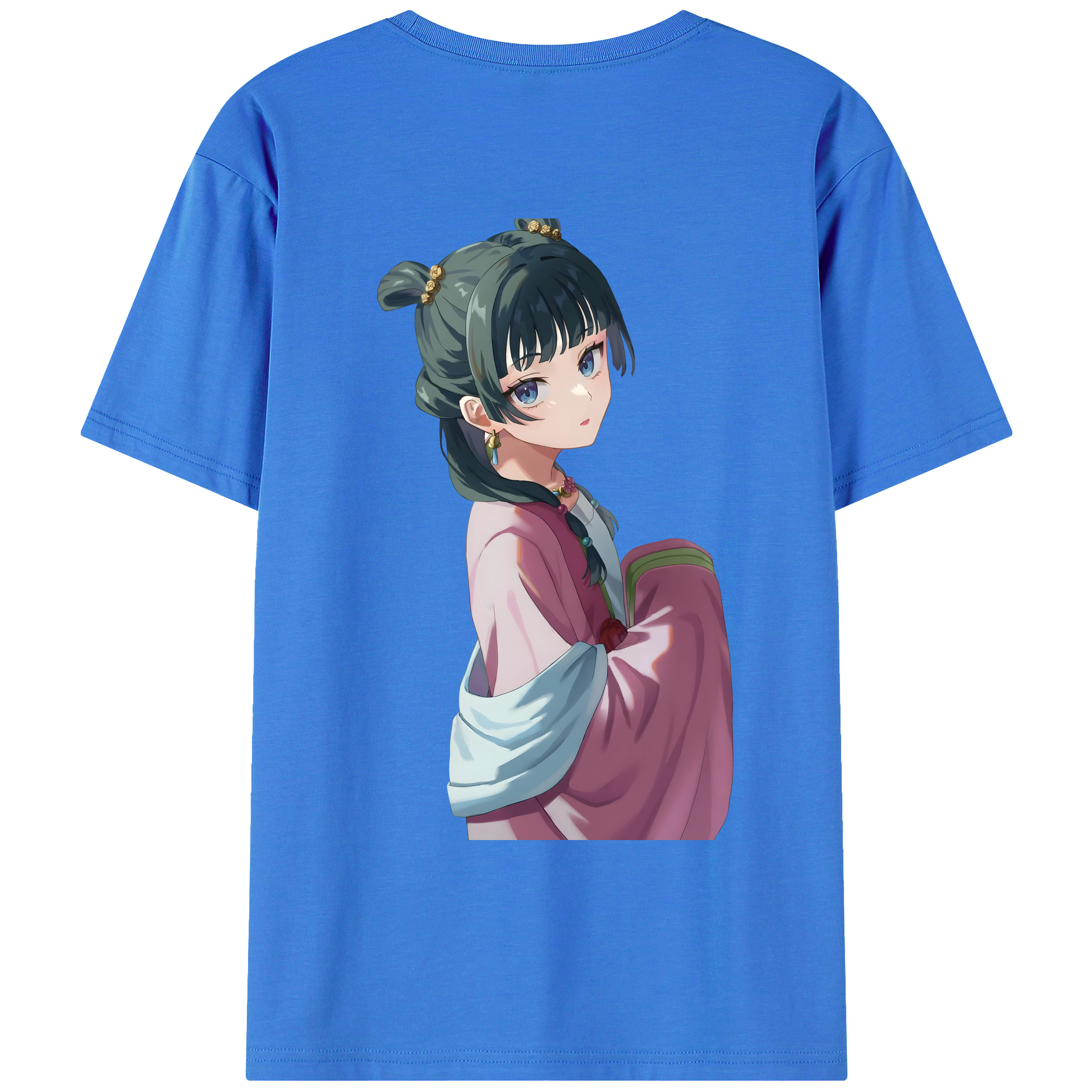 （画像用） 薬屋のひとりごと The Apothecary Diaries 綿100％ メンズ半袖Tシャツ（バックプリント） 通気性