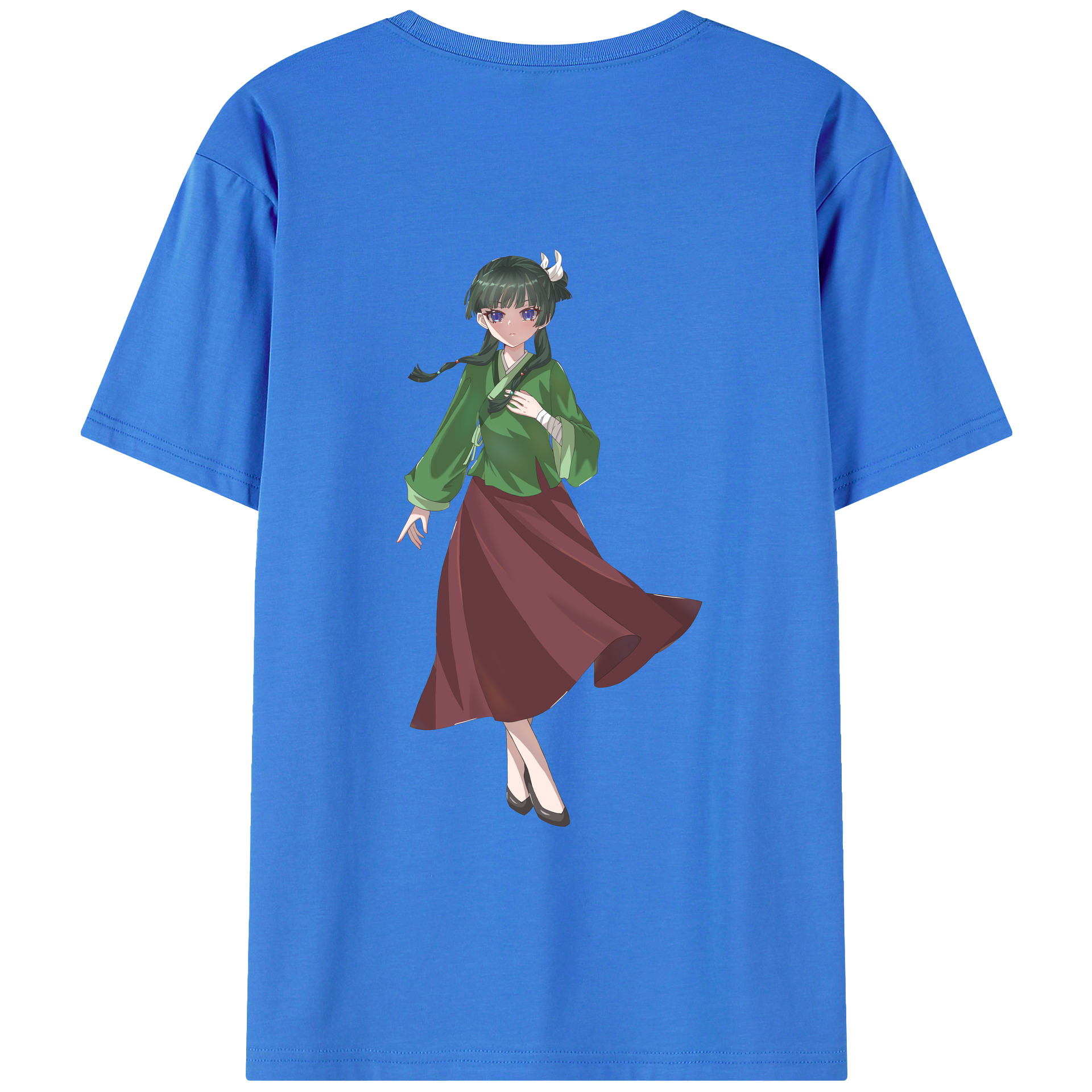 （画像用） 薬屋のひとりごと The Apothecary Diaries 綿100％ メンズ半袖Tシャツ（バックプリント） 通気性