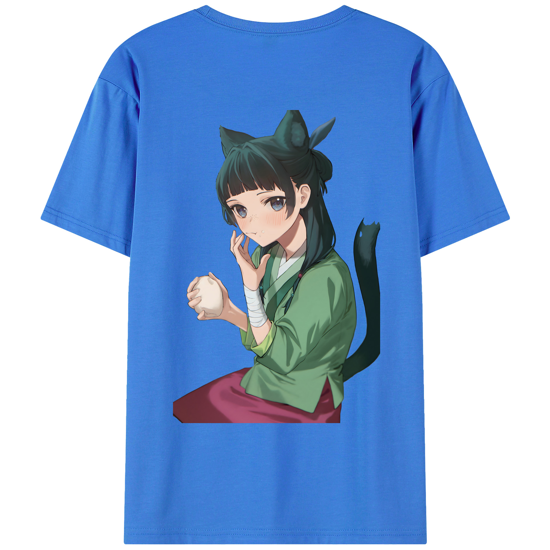 （画像用） 薬屋のひとりごと The Apothecary Diaries 綿100％ メンズ半袖Tシャツ（バックプリント） 通気性
