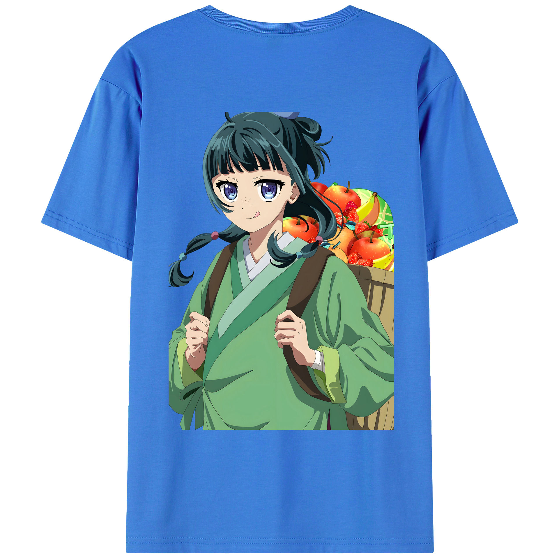 （画像用） 薬屋のひとりごと The Apothecary Diaries 綿100％ メンズ半袖Tシャツ（バックプリント） 通気性