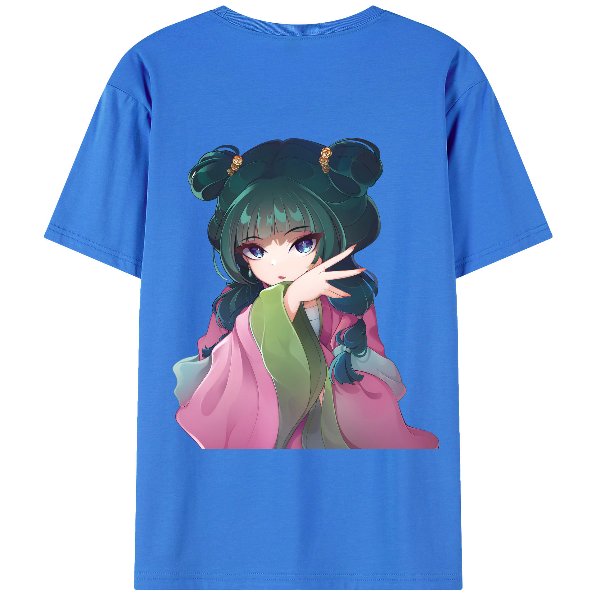 （画像用） 薬屋のひとりごと The Apothecary Diaries 綿100％ メンズ半袖Tシャツ（バックプリント） 通気性