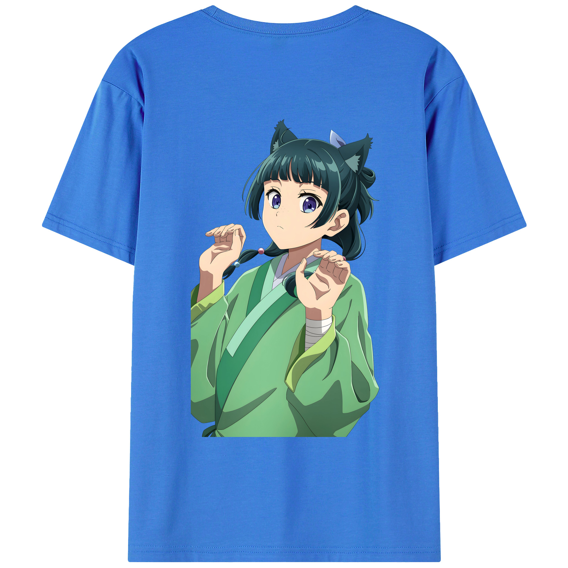 （画像用） 薬屋のひとりごと The Apothecary Diaries 綿100％ メンズ半袖Tシャツ（バックプリント） 通気性