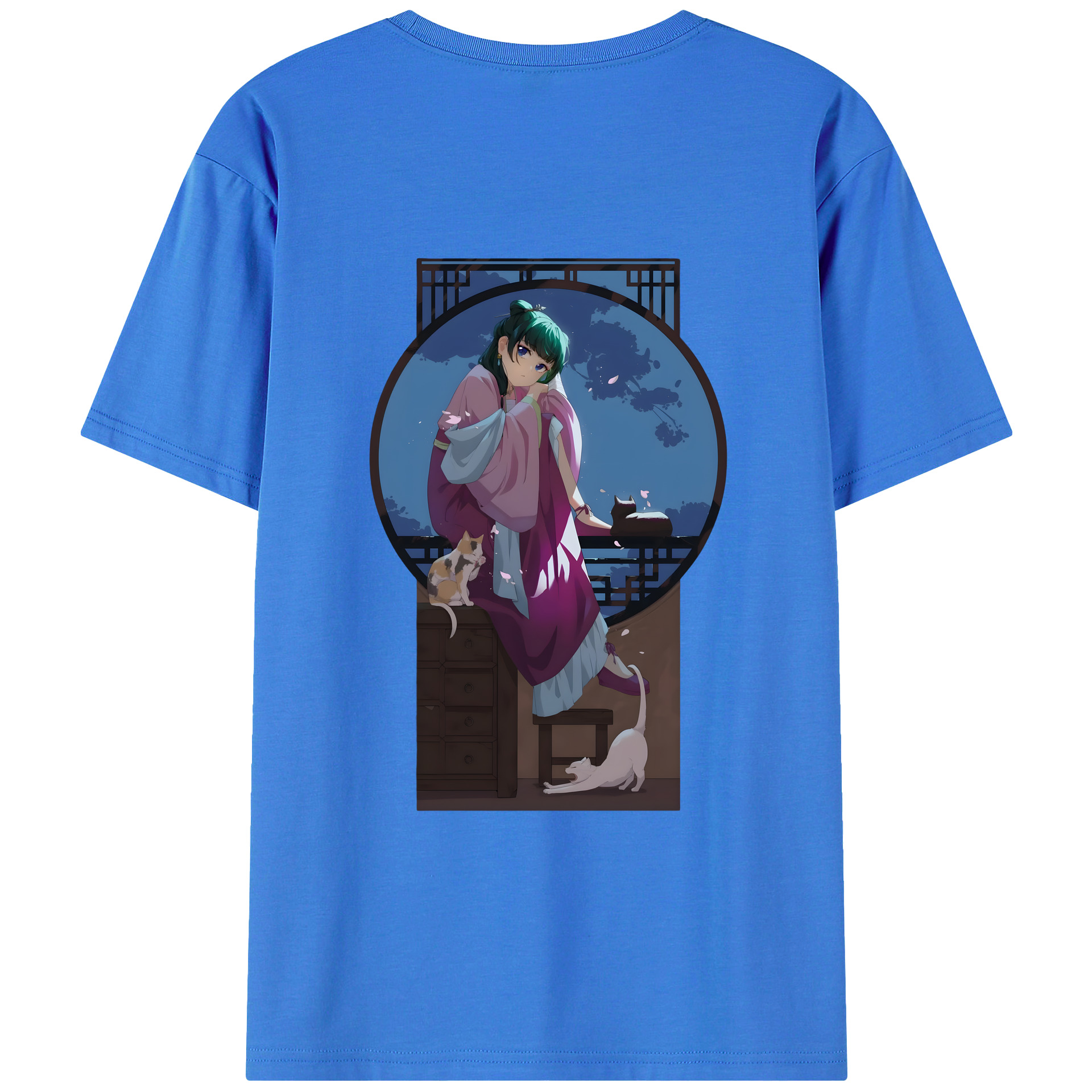 （画像用） 薬屋のひとりごと The Apothecary Diaries 綿100％ メンズ半袖Tシャツ（バックプリント） 通気性