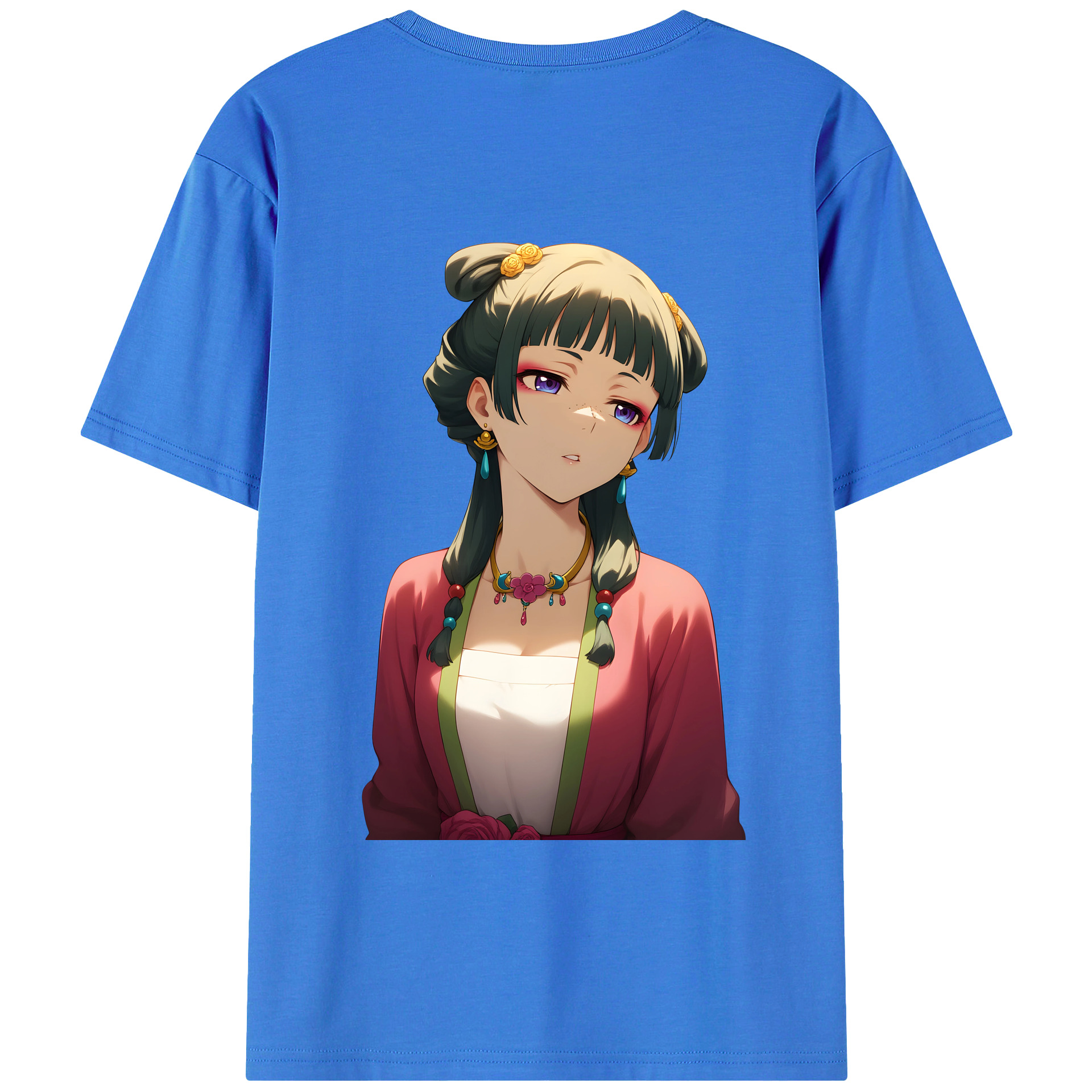 （画像用） 薬屋のひとりごと The Apothecary Diaries 綿100％ メンズ半袖Tシャツ（バックプリント） 通気性