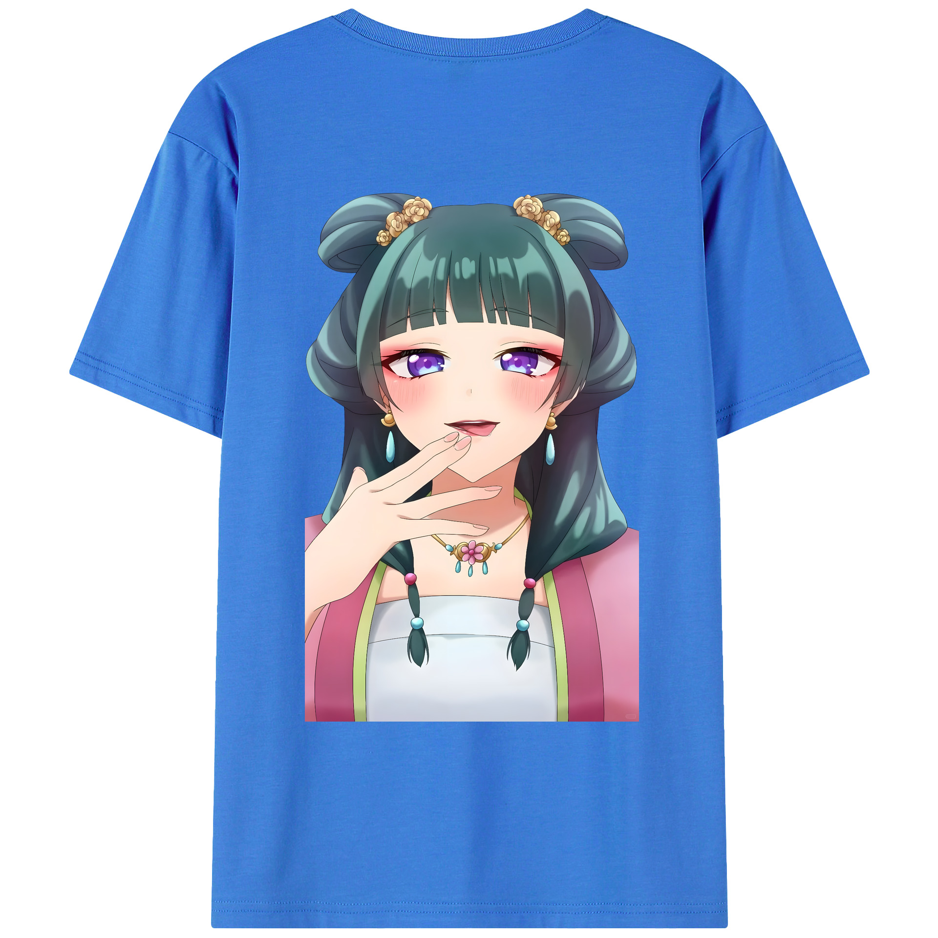 （画像用） 薬屋のひとりごと The Apothecary Diaries 綿100％ メンズ半袖Tシャツ（バックプリント） 通気性
