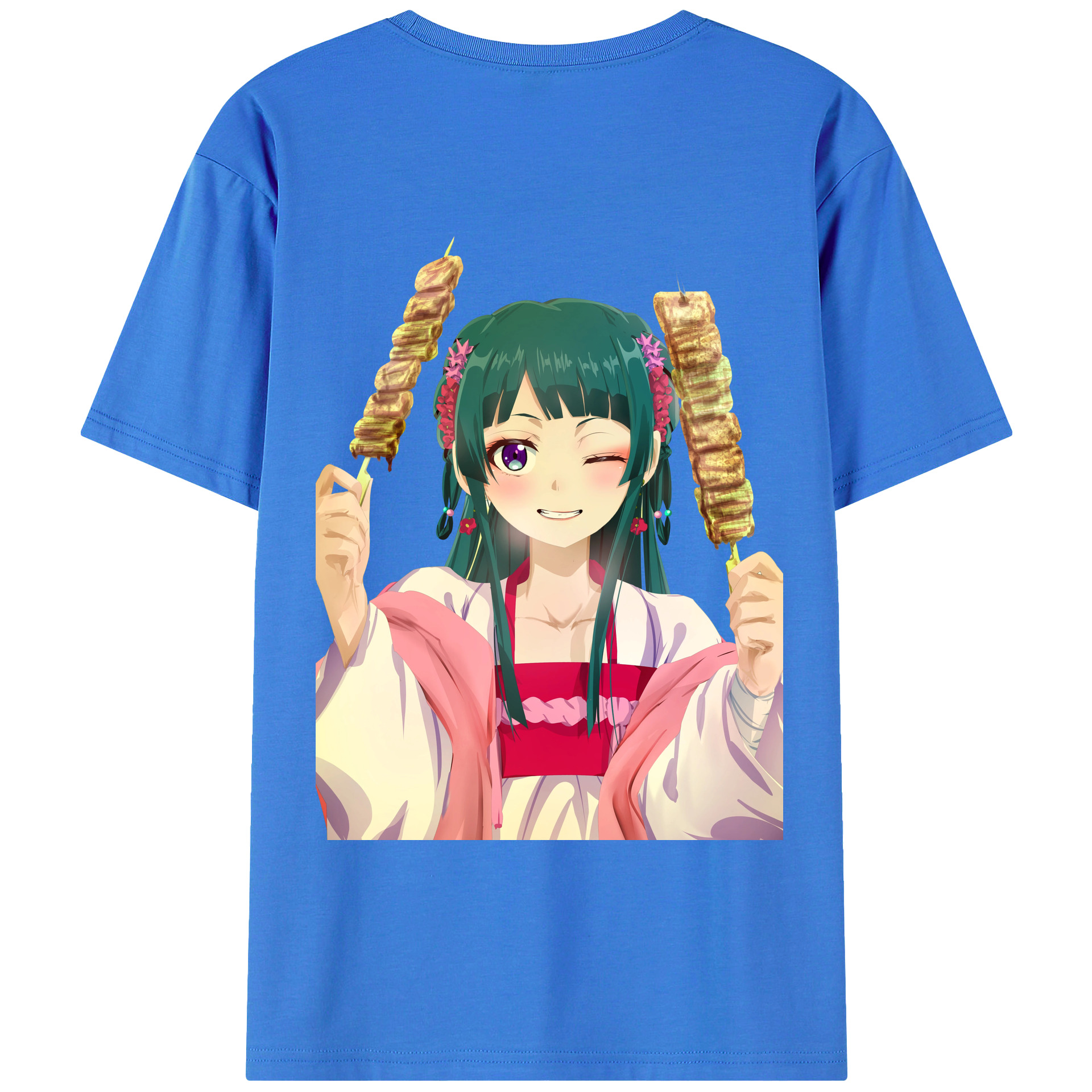 （画像用） 薬屋のひとりごと The Apothecary Diaries 綿100％ メンズ半袖Tシャツ（バックプリント） 通気性