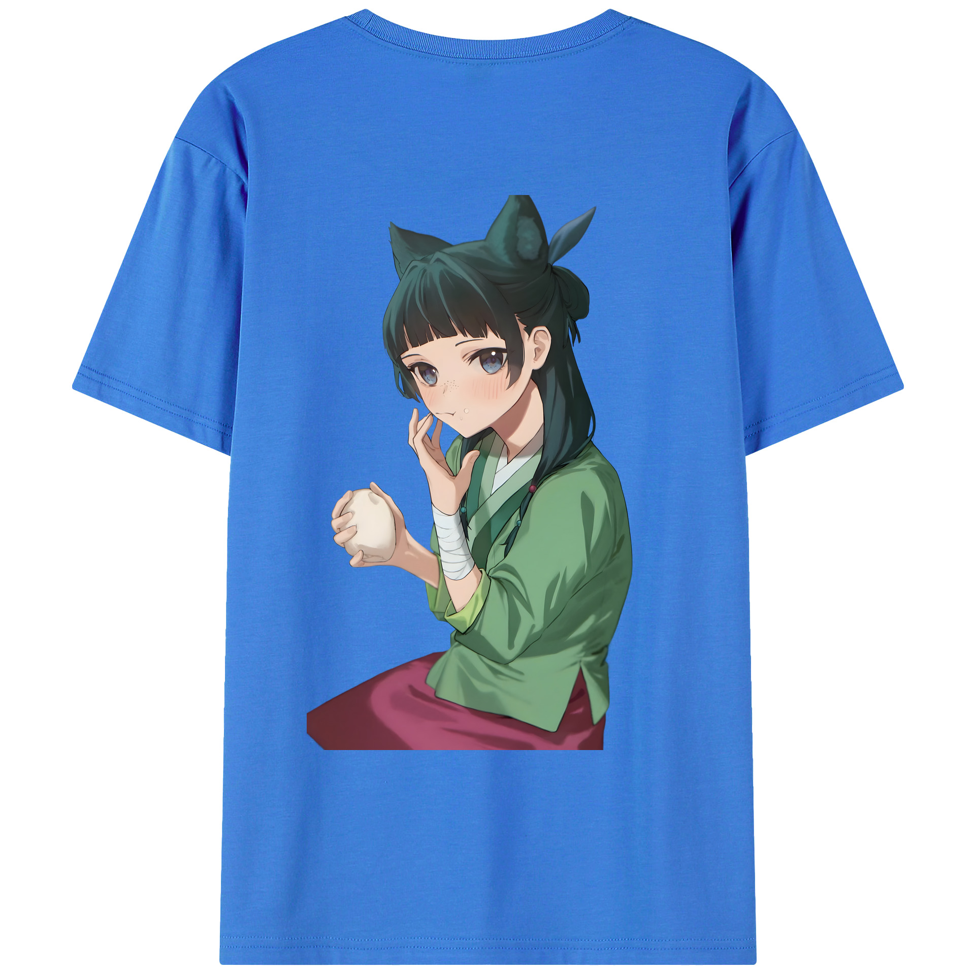 （画像用） 薬屋のひとりごと The Apothecary Diaries 綿100％ メンズ半袖Tシャツ（バックプリント） 通気性
