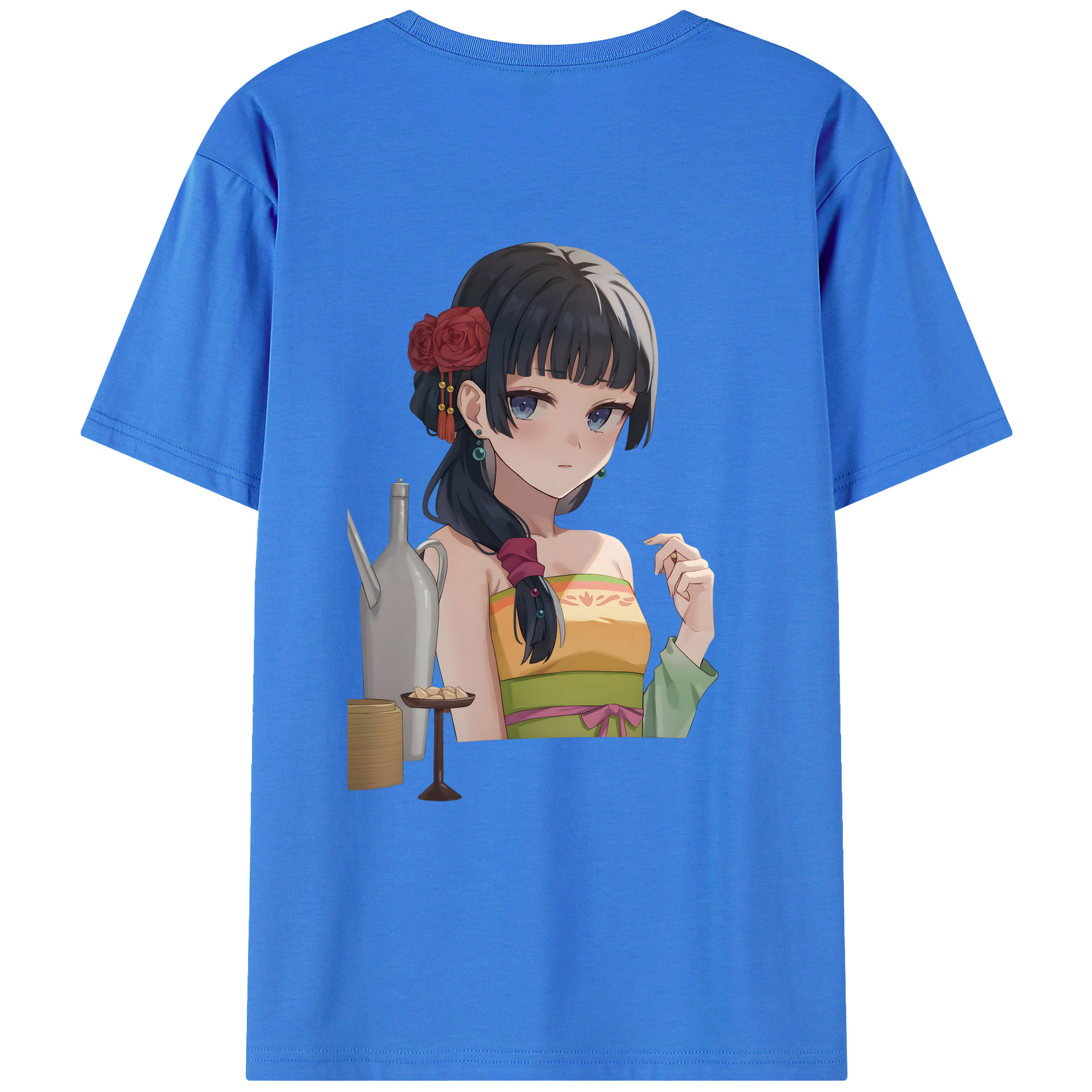 （画像用） 薬屋のひとりごと The Apothecary Diaries 綿100％ メンズ半袖Tシャツ（バックプリント） 通気性