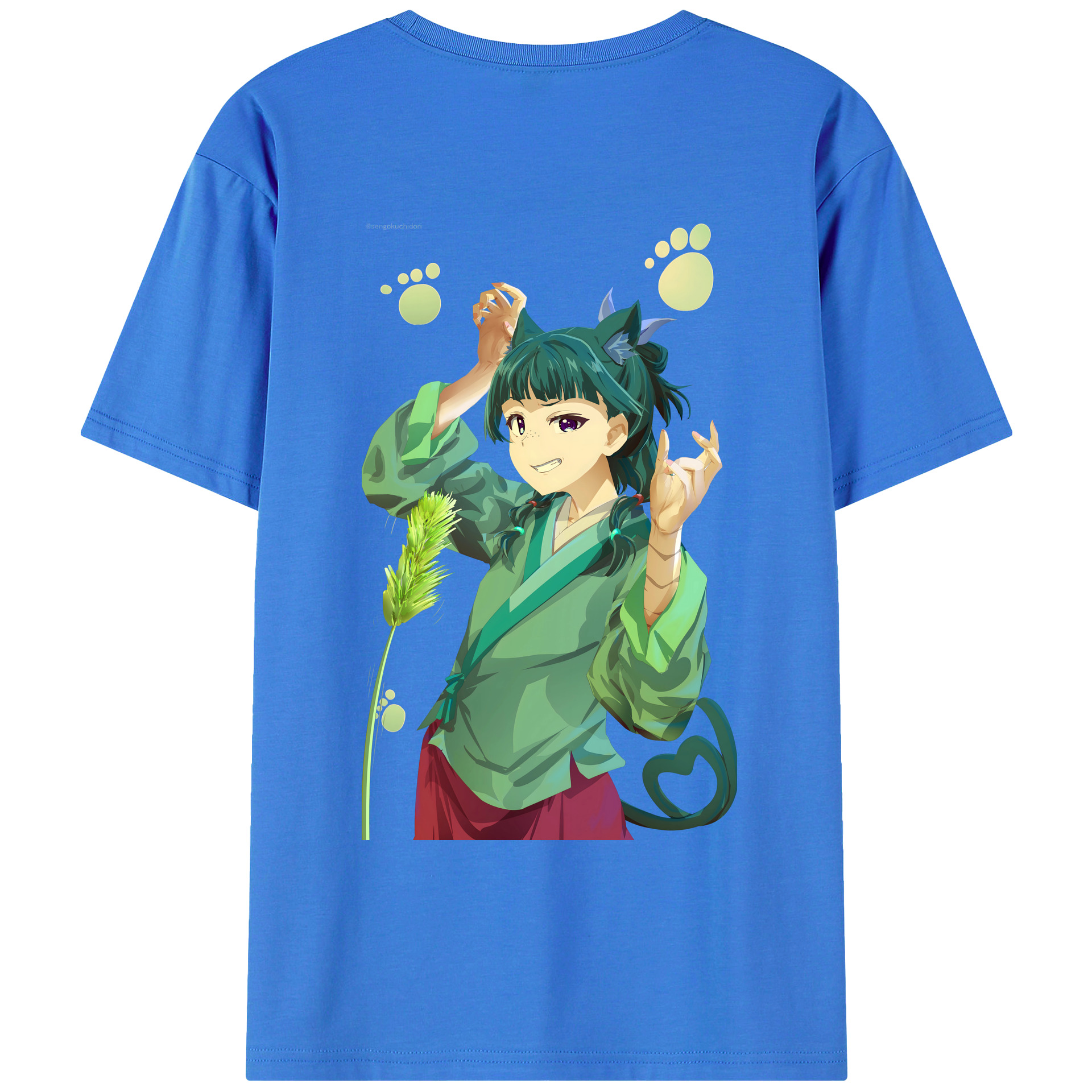 （画像用） 薬屋のひとりごと The Apothecary Diaries 綿100％ メンズ半袖Tシャツ（バックプリント） 通気性