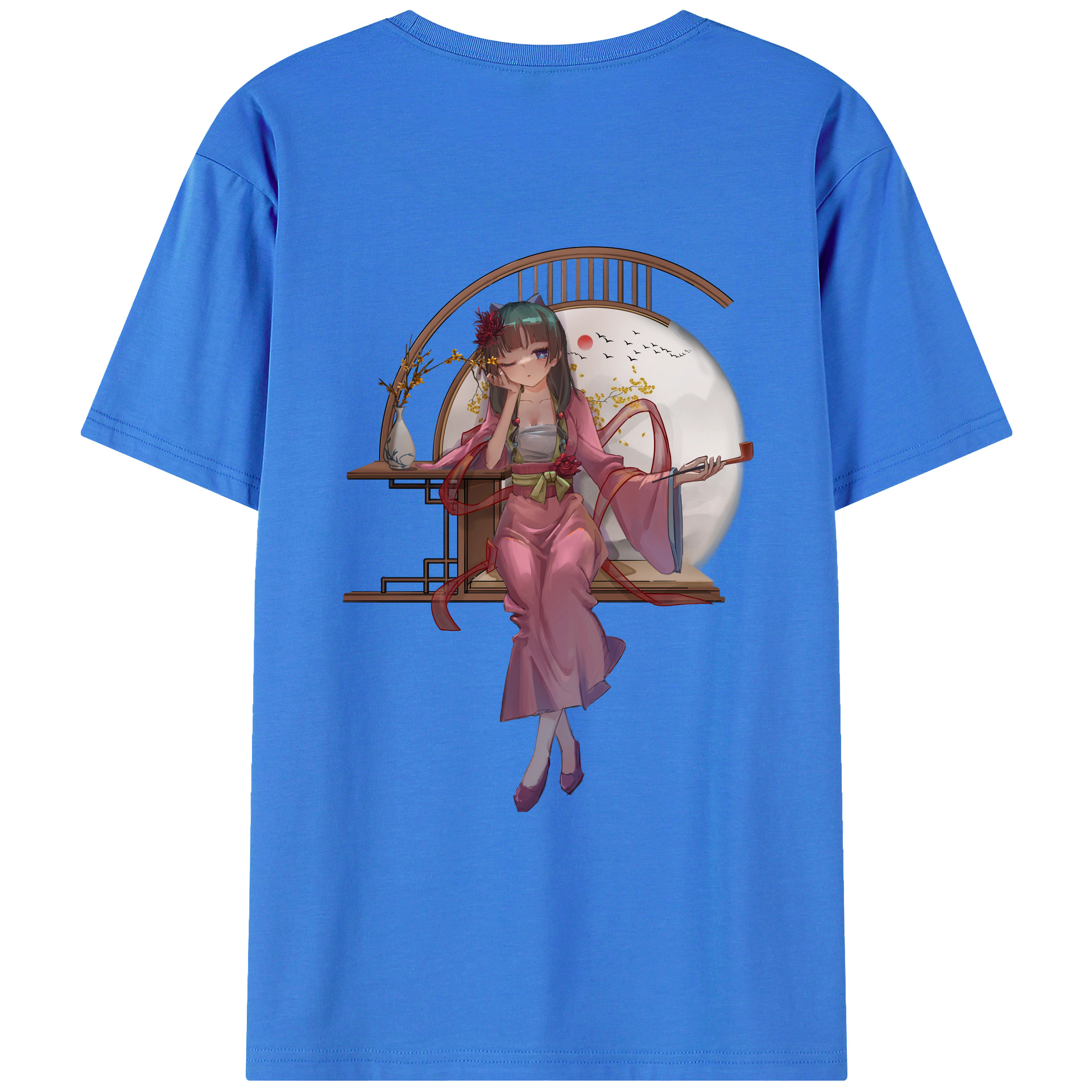 （画像用） 薬屋のひとりごと The Apothecary Diaries 綿100％ メンズ半袖Tシャツ（バックプリント） 通気性