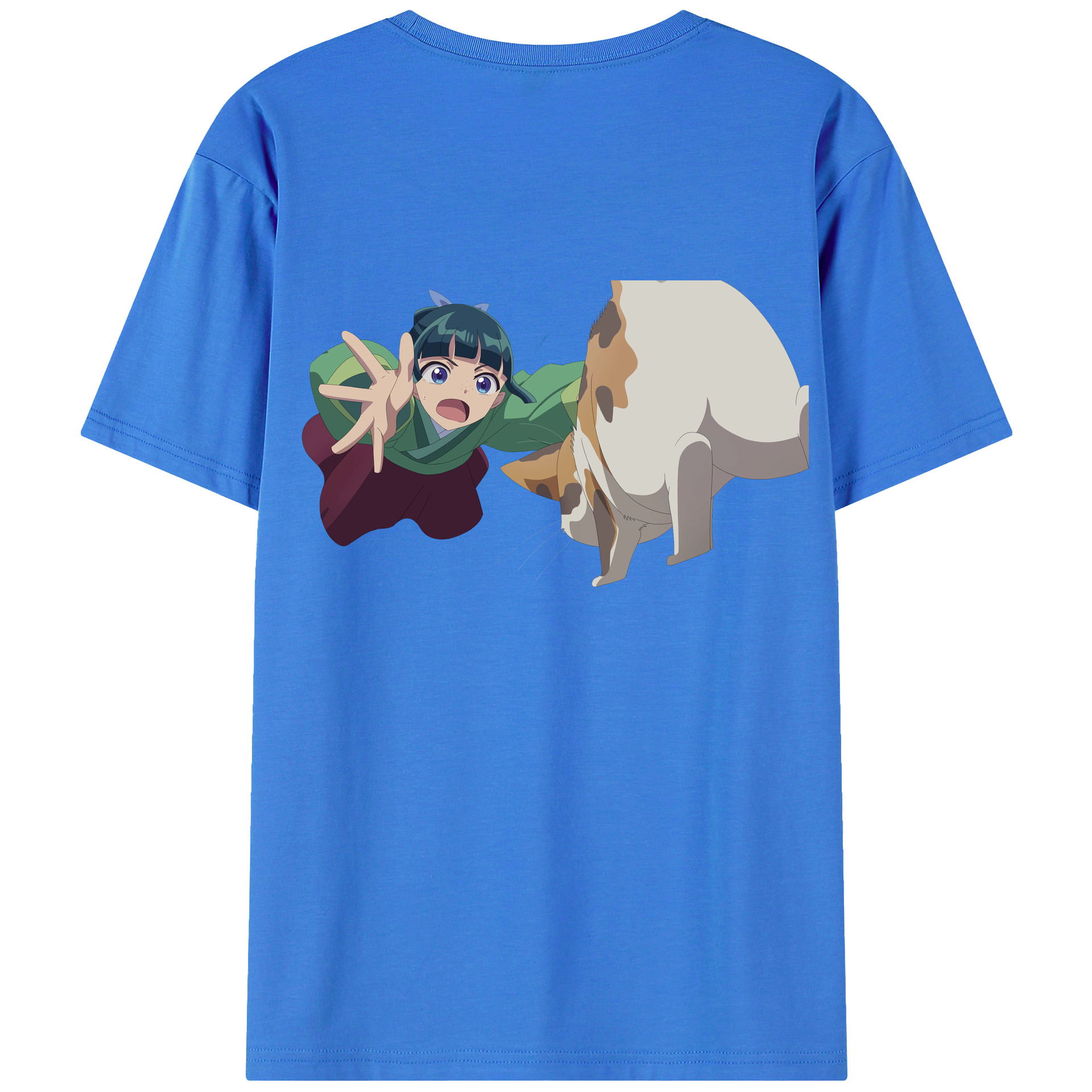 （画像用） 薬屋のひとりごと The Apothecary Diaries 綿100％ メンズ半袖Tシャツ（バックプリント） 通気性